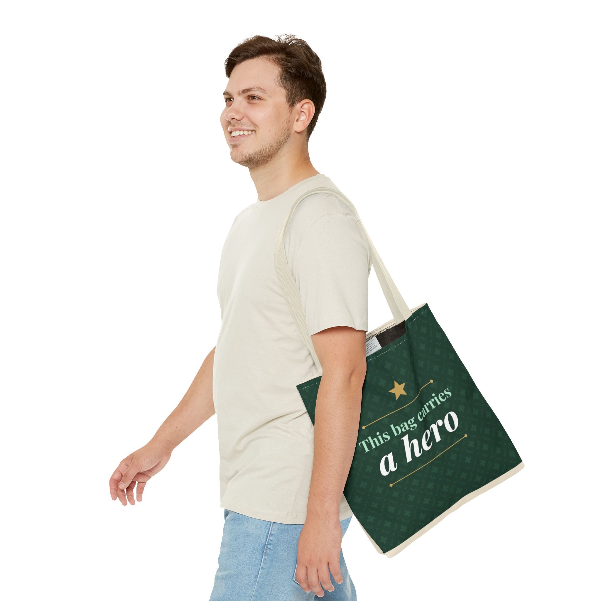 This Bag Carries a Hero Tote | Nurse Gift Tote Bag | Essential Worker Appreciation Gift | Premium Polyester Carry-All