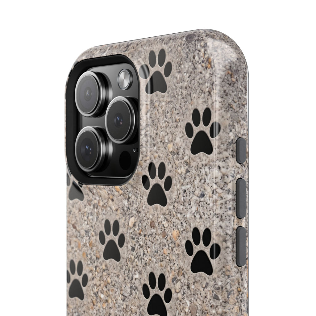 A True Friend Leaves Paw Prints Phone Case — Impact-Resistant Wireless Charging Cover