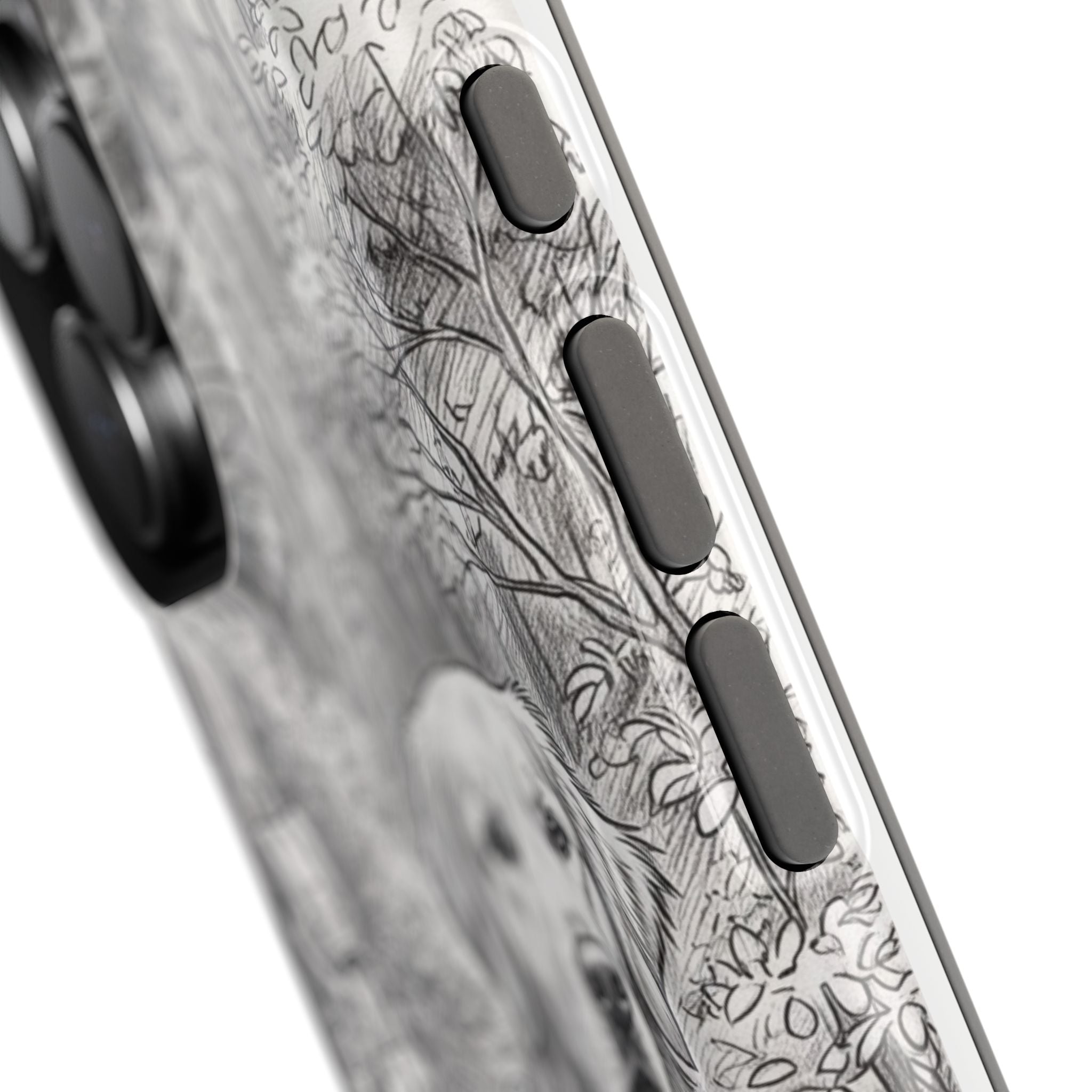 Personalized Golden Retriever Woodland Trail Phone Case — Wireless Charging Cover