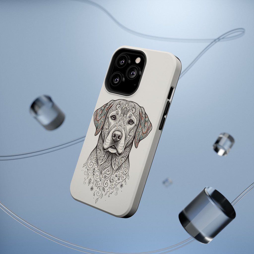 Mandala Labrador Phone Case — Tough Magnetic Case with Wireless Charging