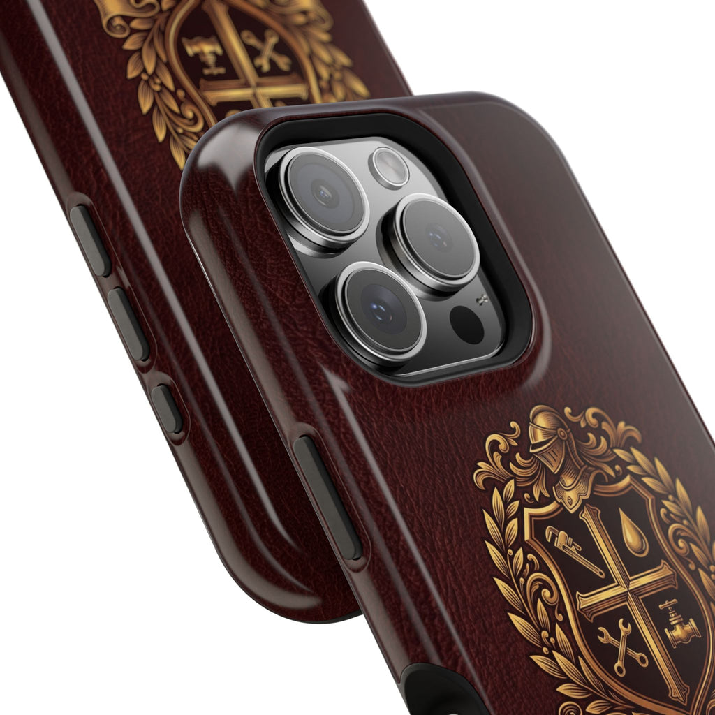 Plumber Crest Phone Case — Heraldic Shield Design Wireless Charging Cover