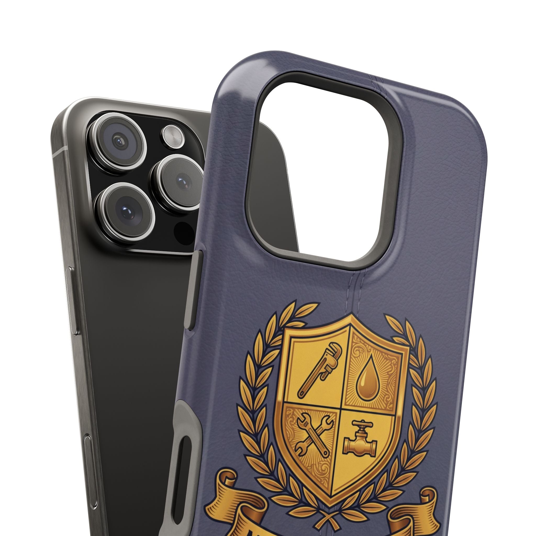 Master Plumber Crest Phone Case — Heraldic Shield Wireless Charging Cover