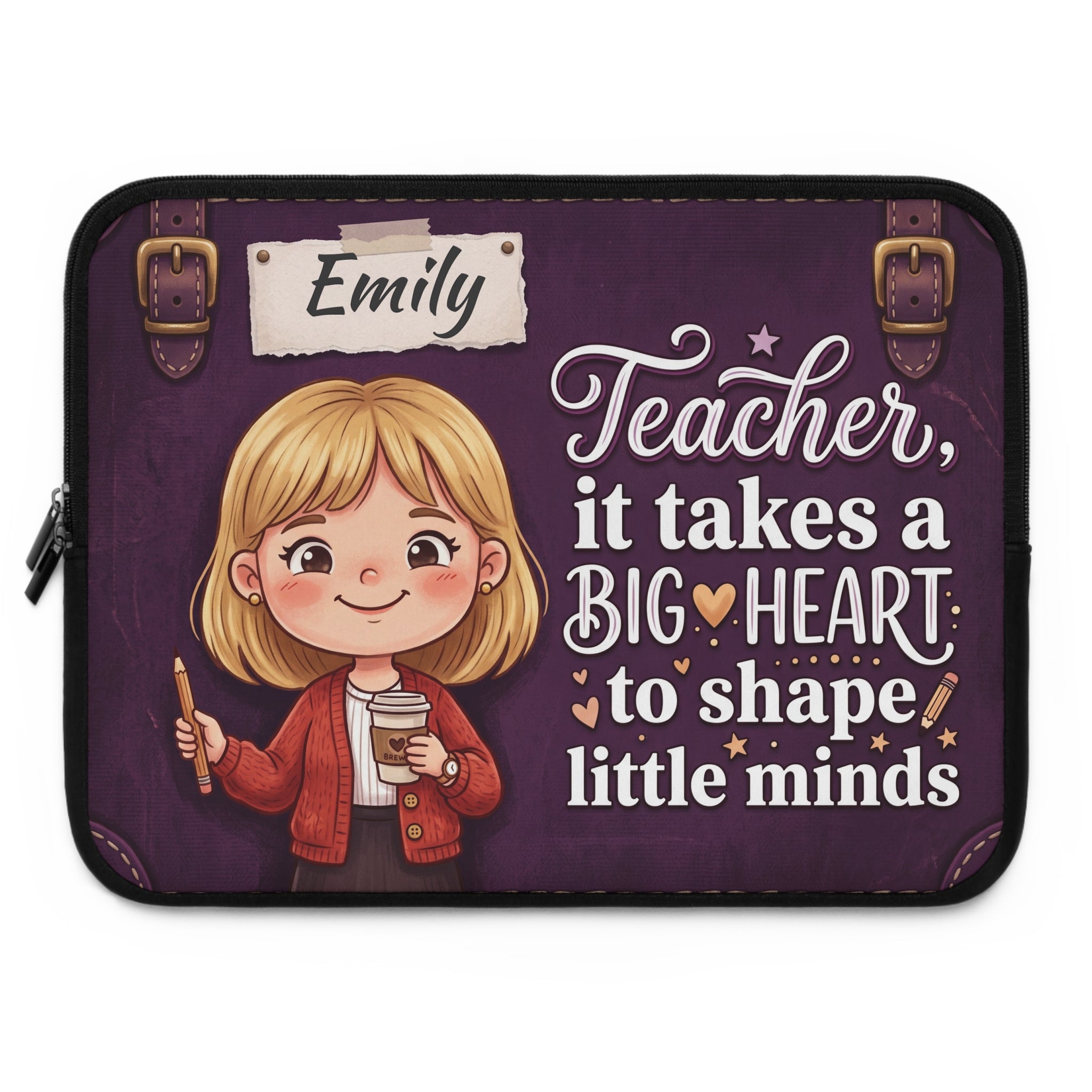 Personalized Teacher Laptop Sleeve | Custom Name Gift | Teacher Appreciation Gift