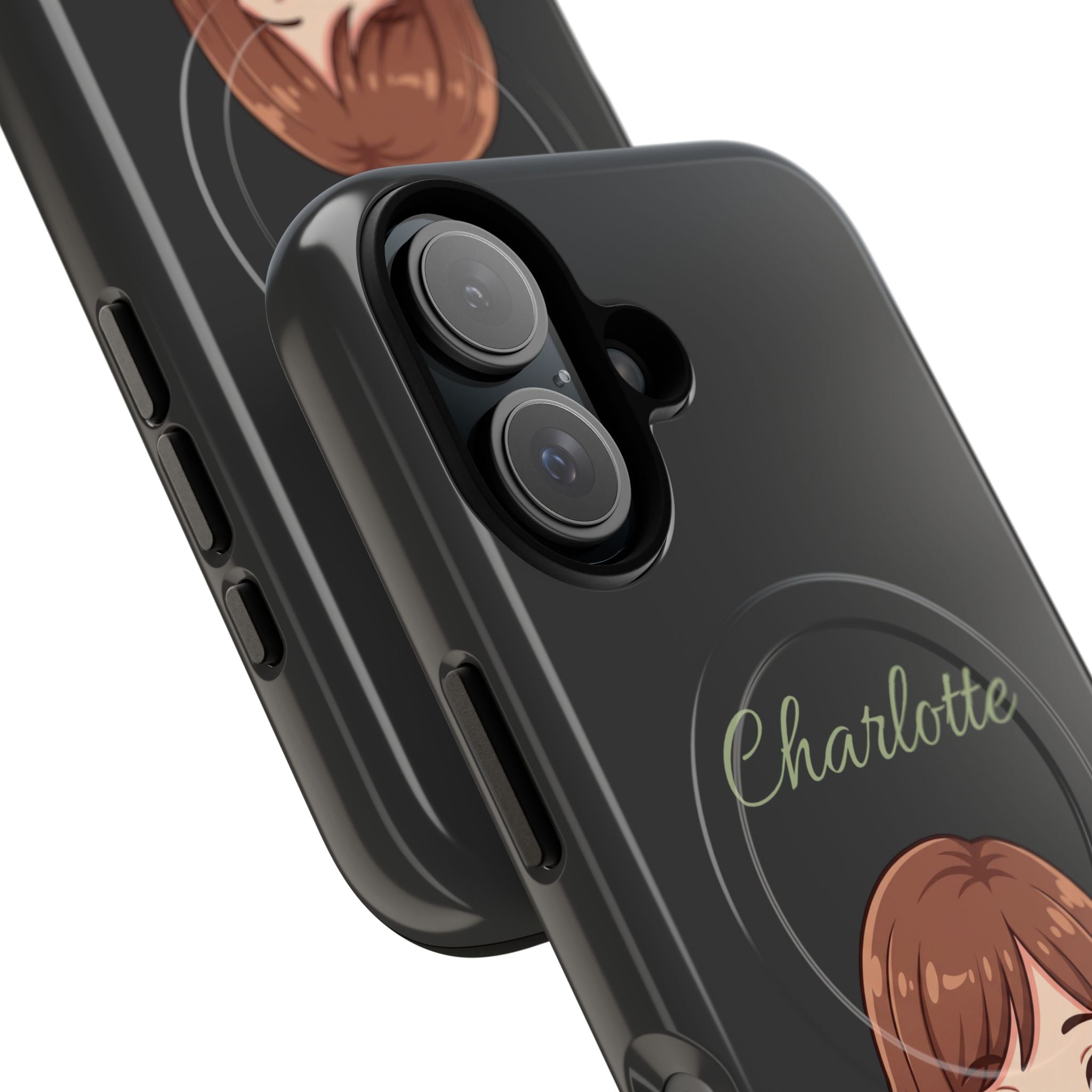 Personalized Tough Magnetic Phone Case | With Custom Name – Cute Illustrated Nurse Character Case for iPhones