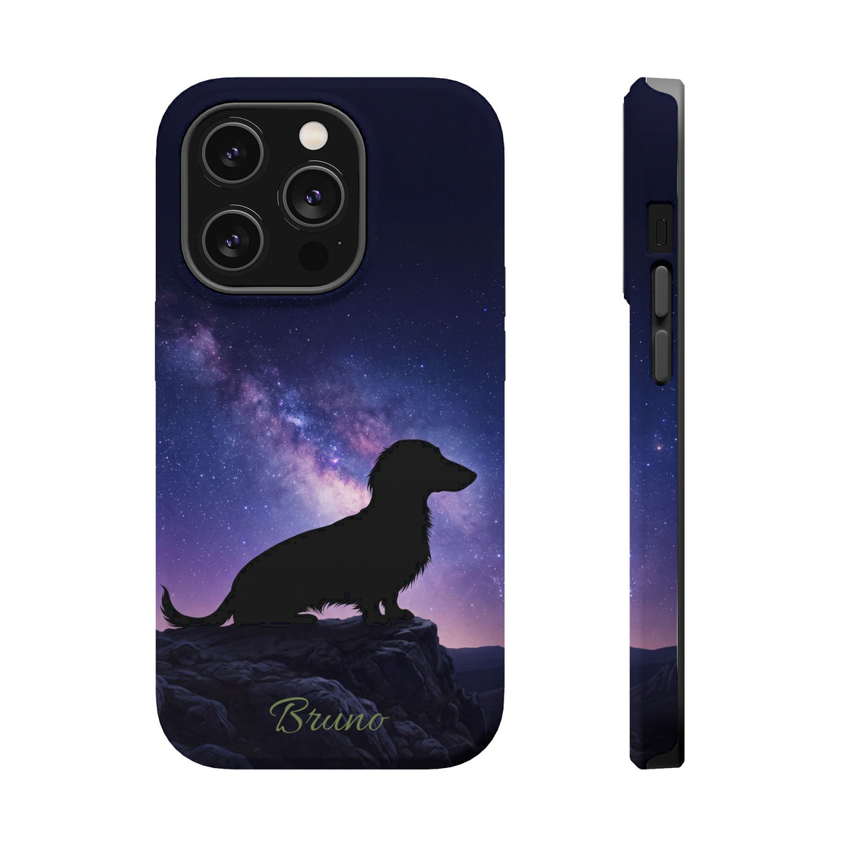 Personalized Dachshund Starry Night Phone Case — Wireless Charging Cover