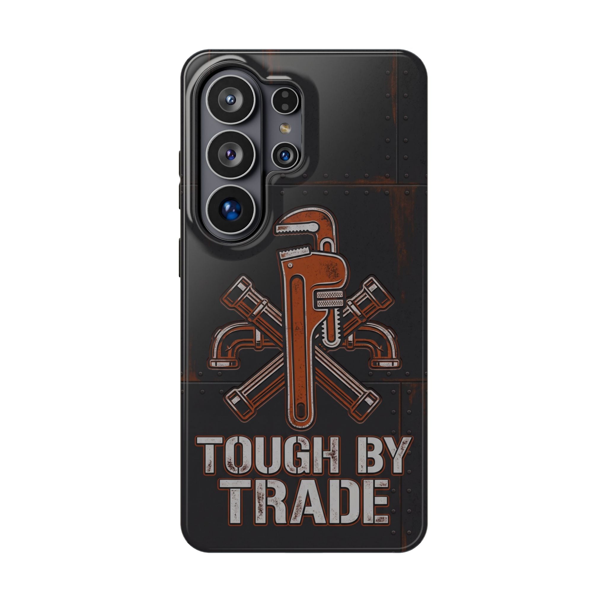Tough By Trade Phone Case — Crossed Wrenches Wireless Charging Cover