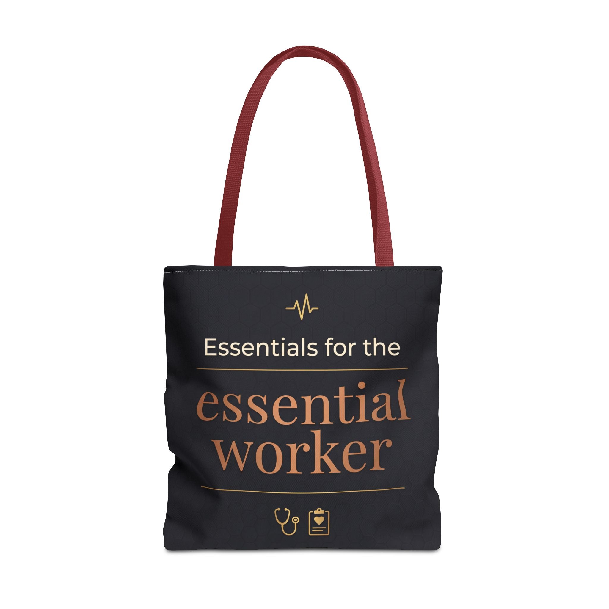 Essentials for the Essential Worker Tote | Healthcare Worker Gift Tote Bag | Nurse Doctor Appreciation Gift | Premium Polyester Carry-All