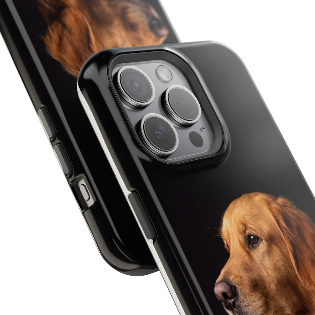 Golden Retriever Portrait Phone Case — Impact-Resistant Wireless Charging Cover
