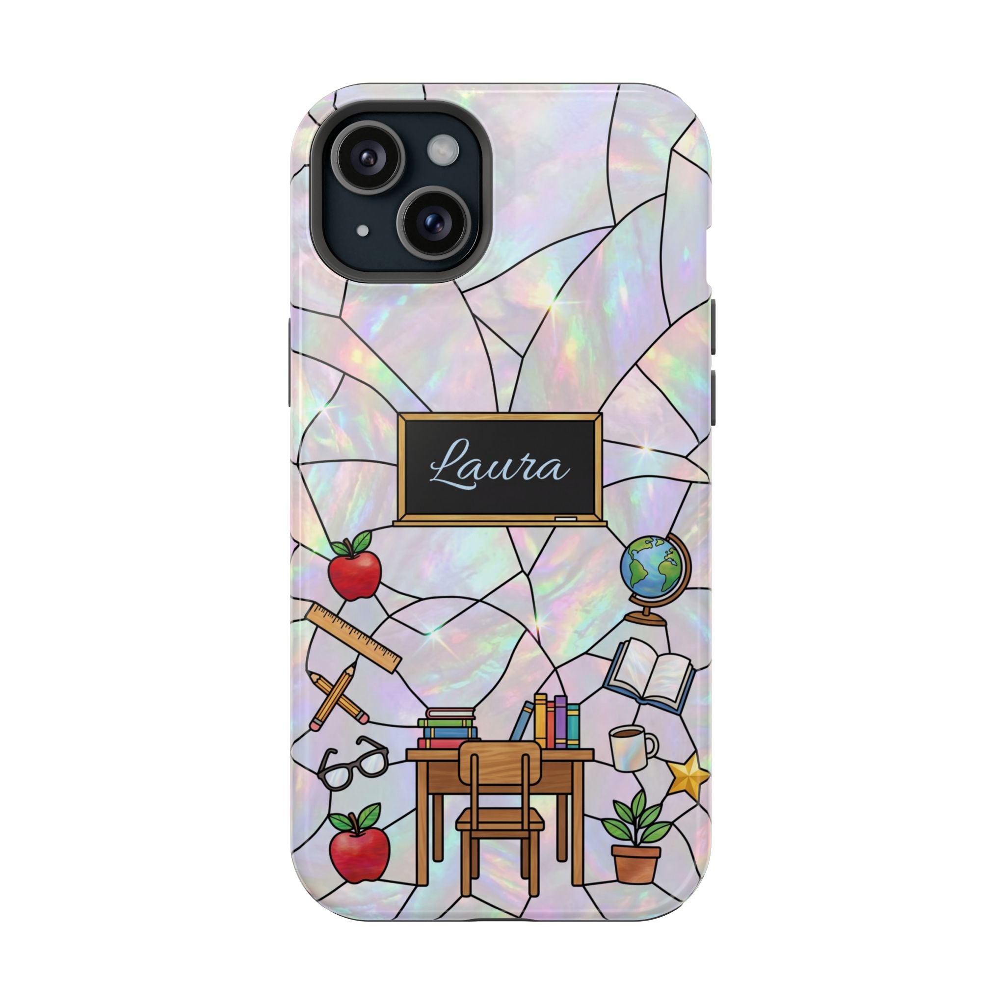 Personalized Teacher Phone Case — Impact-Resistant Wireless Charging Cover