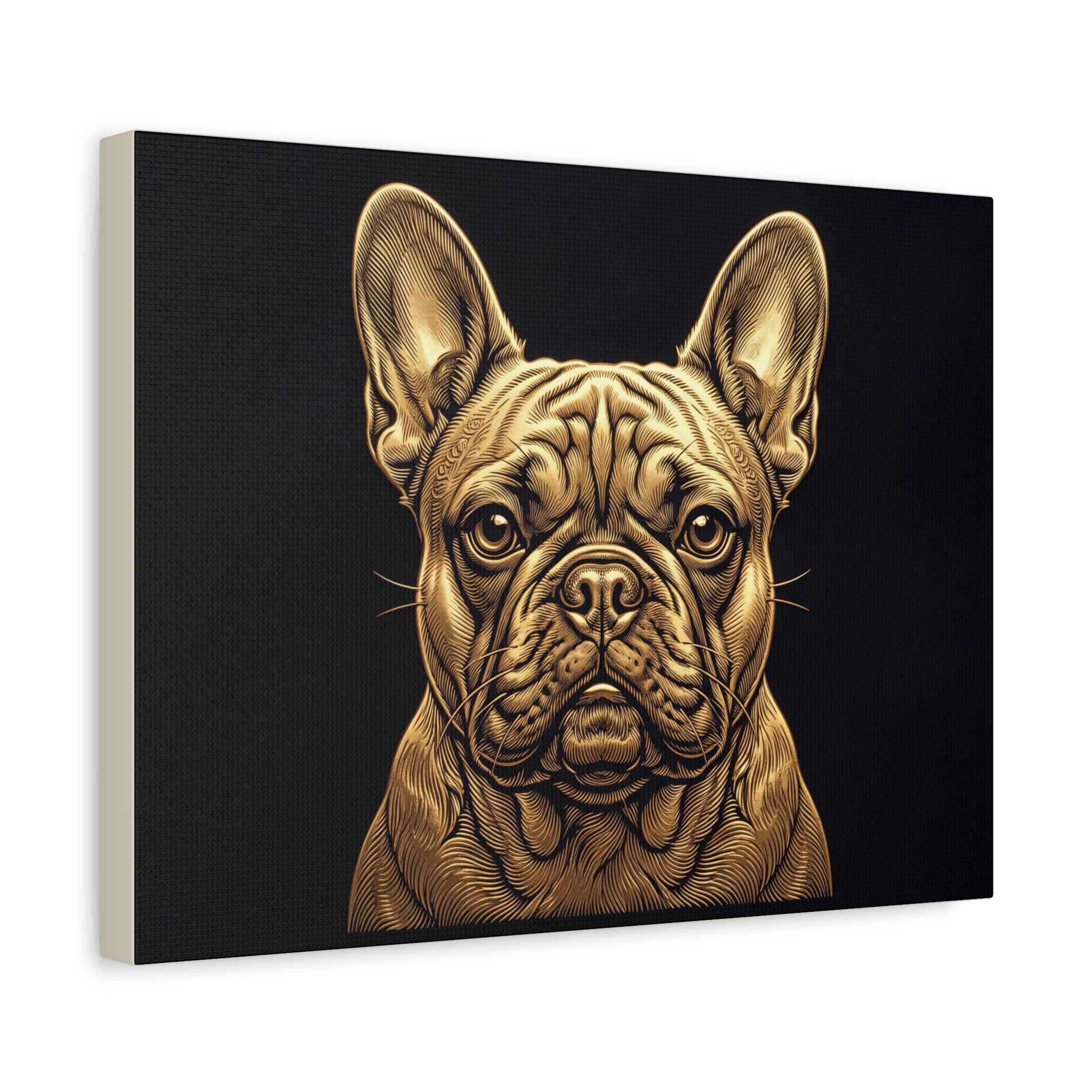 Golden French Bulldog Canvas Art — Matte Stretched Wall Decor