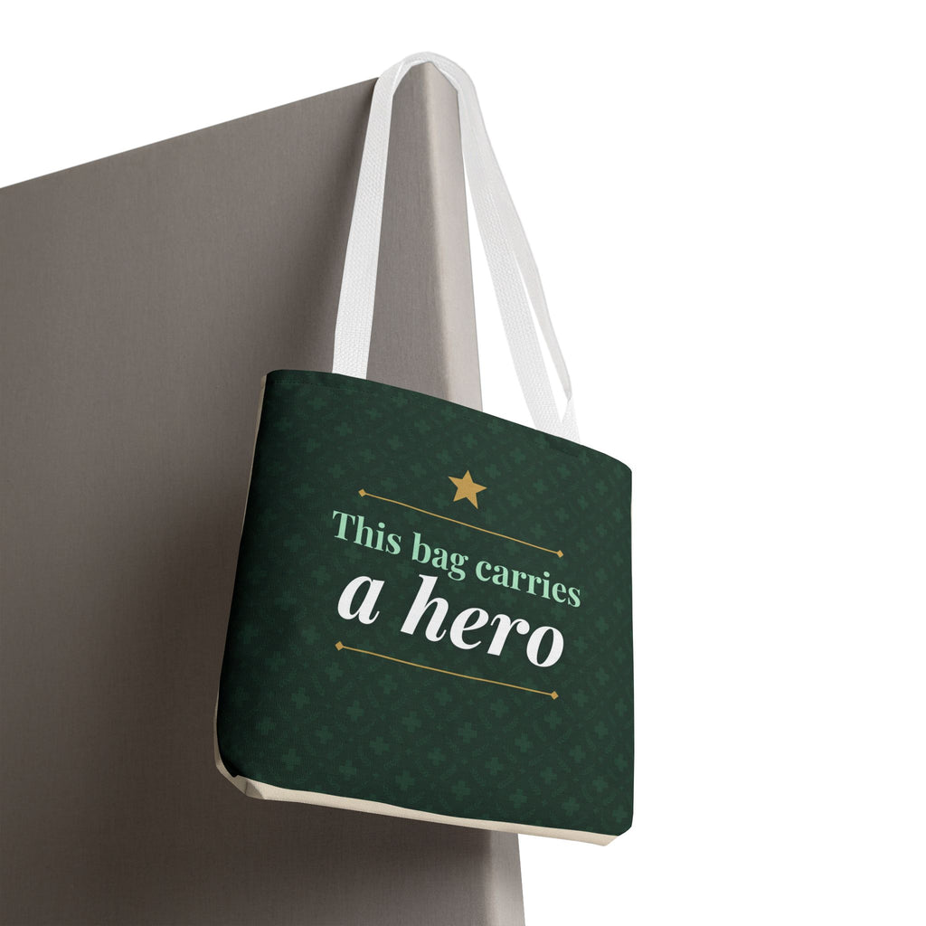 This Bag Carries a Hero Tote | Nurse Gift Tote Bag | Essential Worker Appreciation Gift | Premium Polyester Carry-All