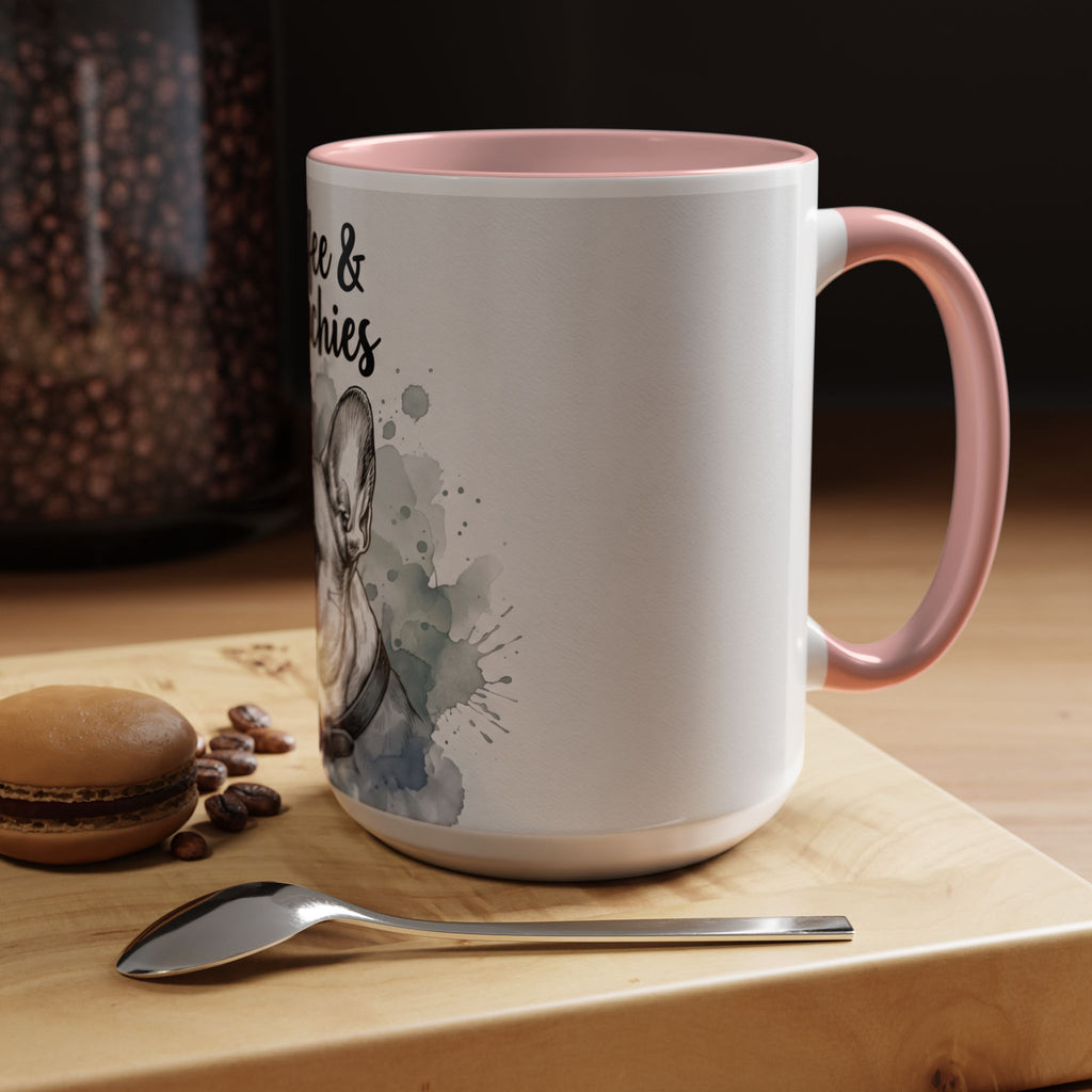 Coffee & Frenchies Mug | French Bulldog Lover Gift | Watercolor Dog Mug