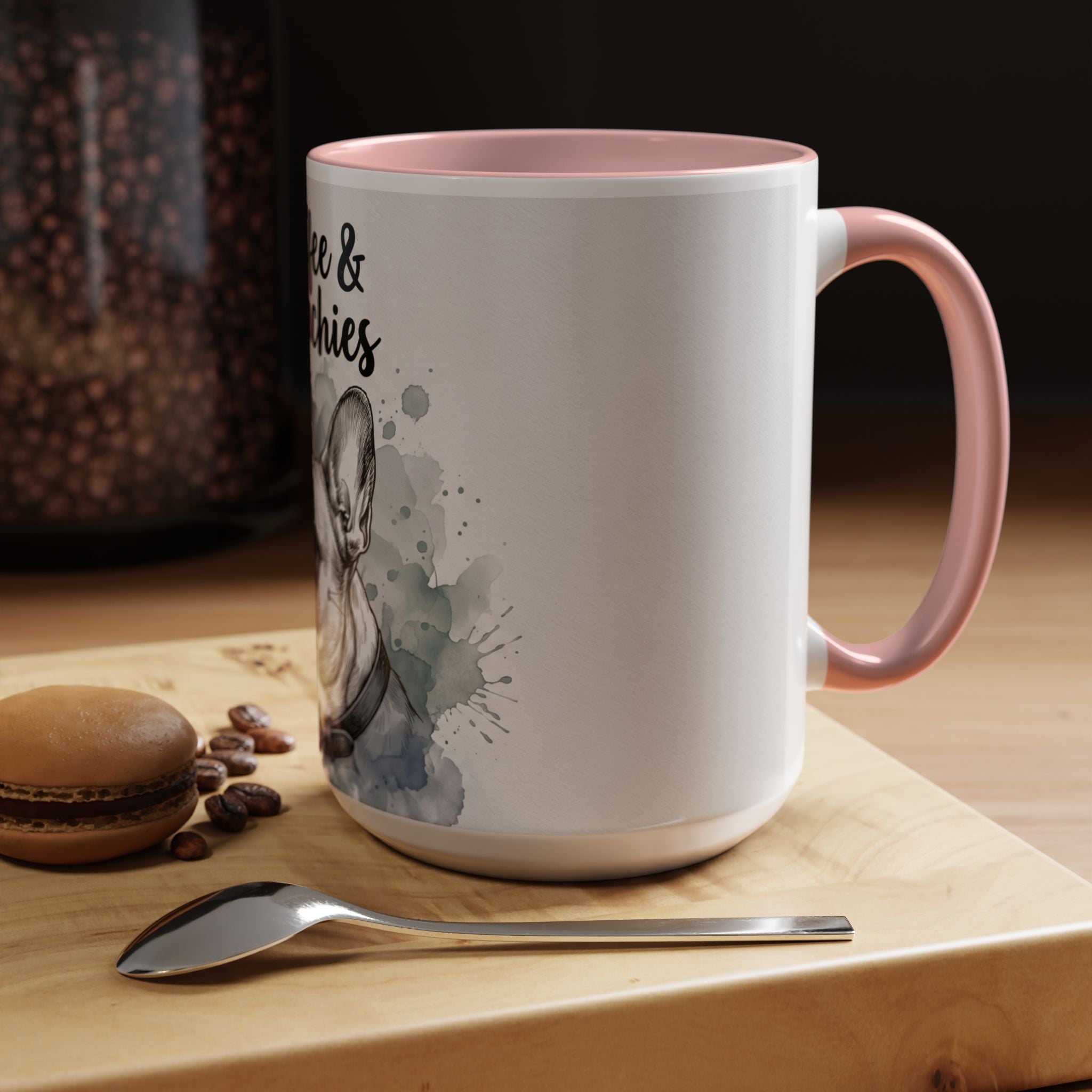 Coffee & Frenchies Mug | French Bulldog Lover Gift | Watercolor Dog Mug