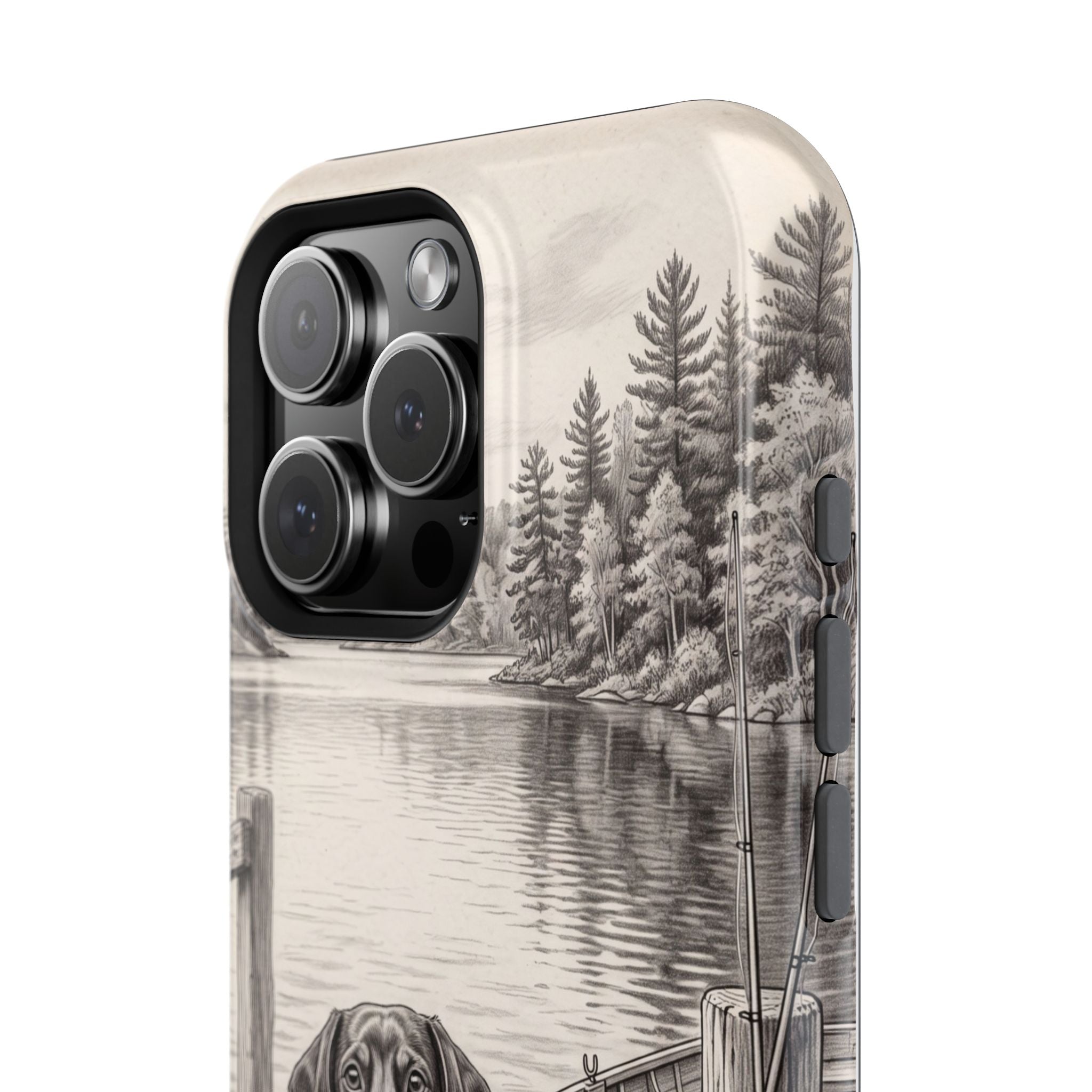 Personalized Dachshund Sunset Beach Phone Case — Wireless Charging Cover