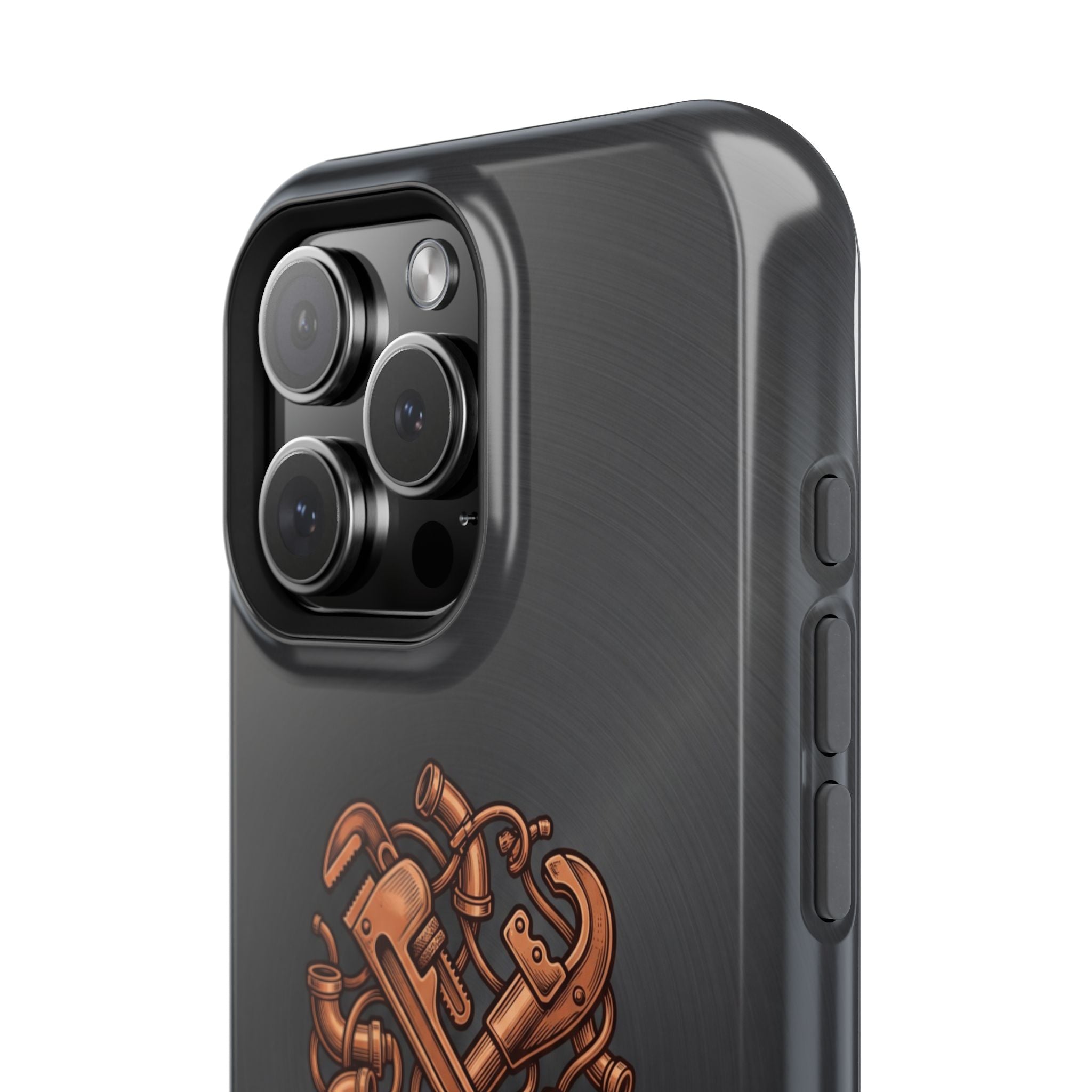 Crafted to Last Phone Case — Crossed Wrenches Wireless Charging Cover