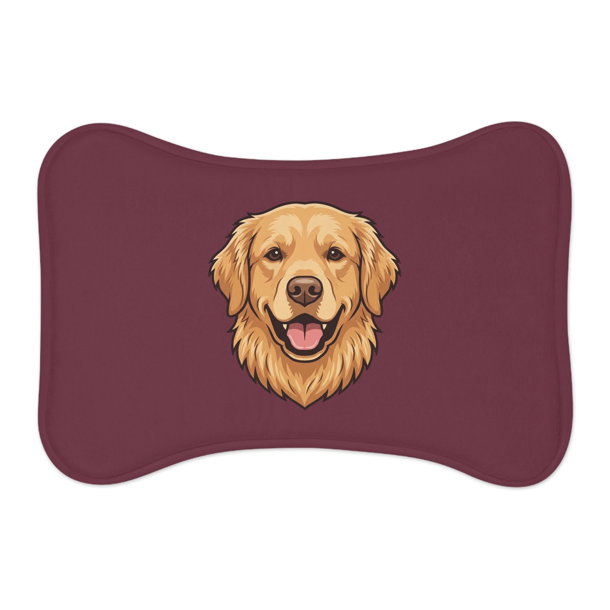 Golden Retriever Pet Feeding Mat | Cute Dog Bowl Placemat