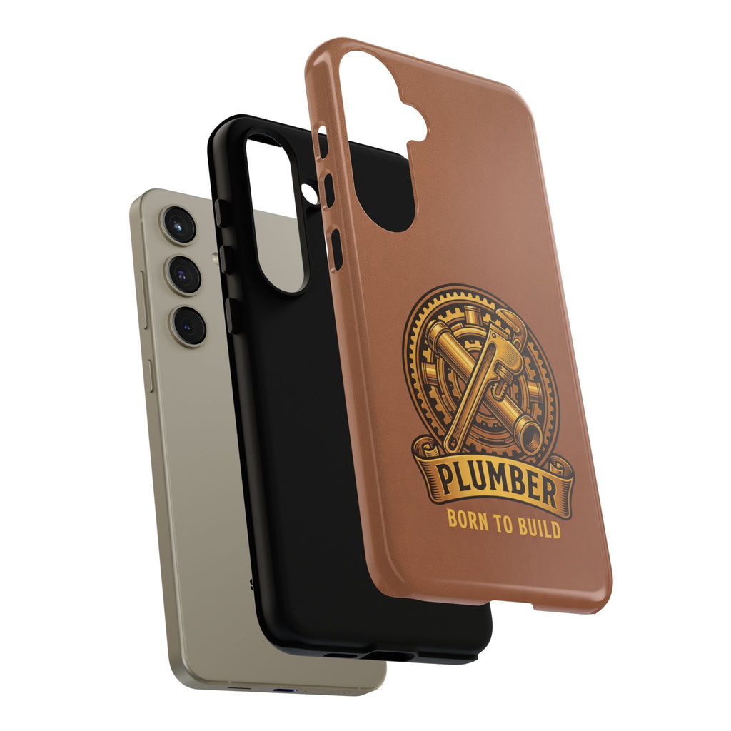 Plumber Born to Build Leather Phone Case - Samsung & iPhone Series