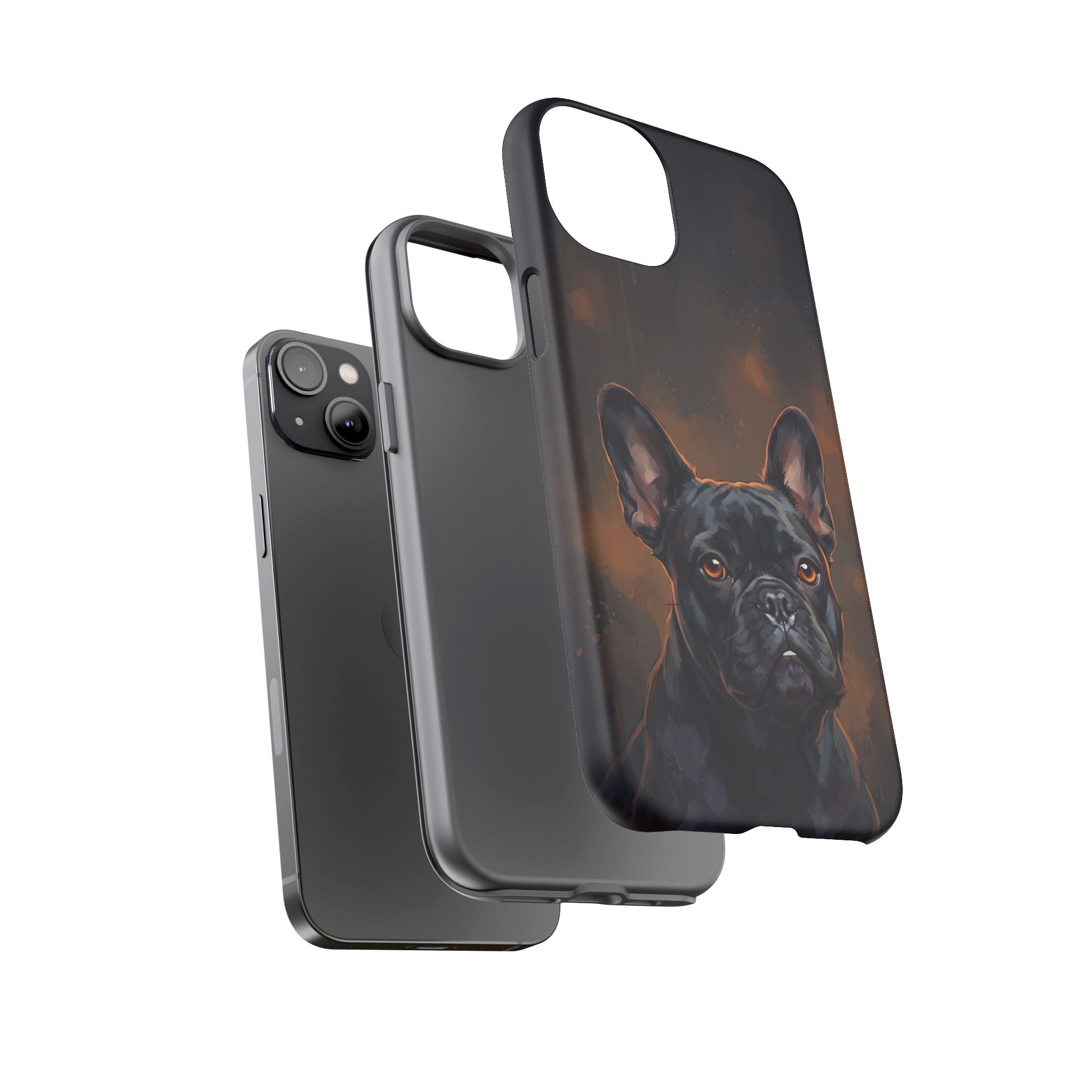Moody French Bulldog Portrait Phone Case | Dramatic Studio Photography Style | iPhone & Samsung