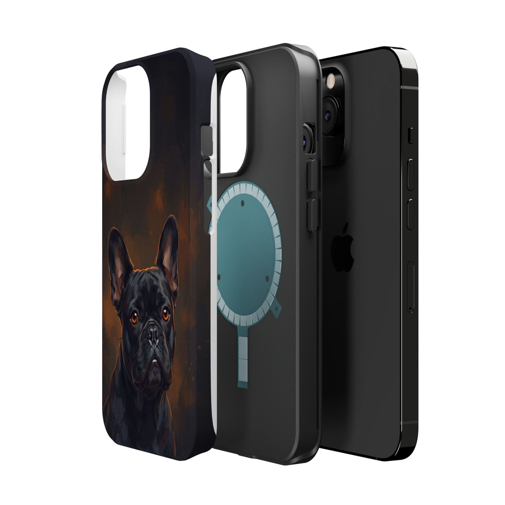 French Bulldog Portrait Phone Case — Impact-Resistant Wireless Charging Cover