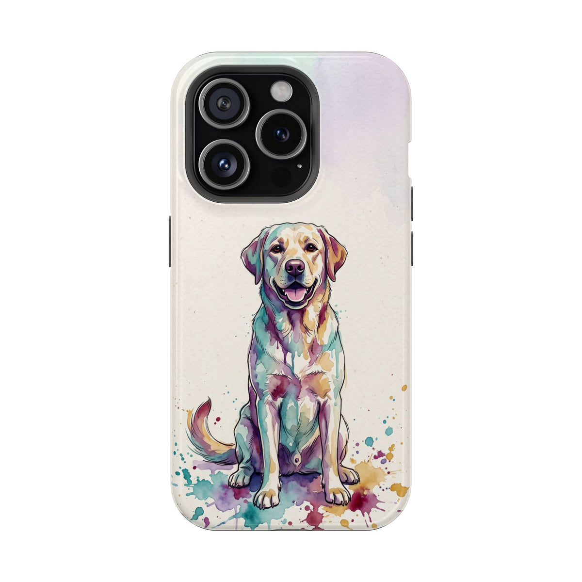 Watercolor Labrador Phone Case — Tough Magnetic Case with Wireless Charging