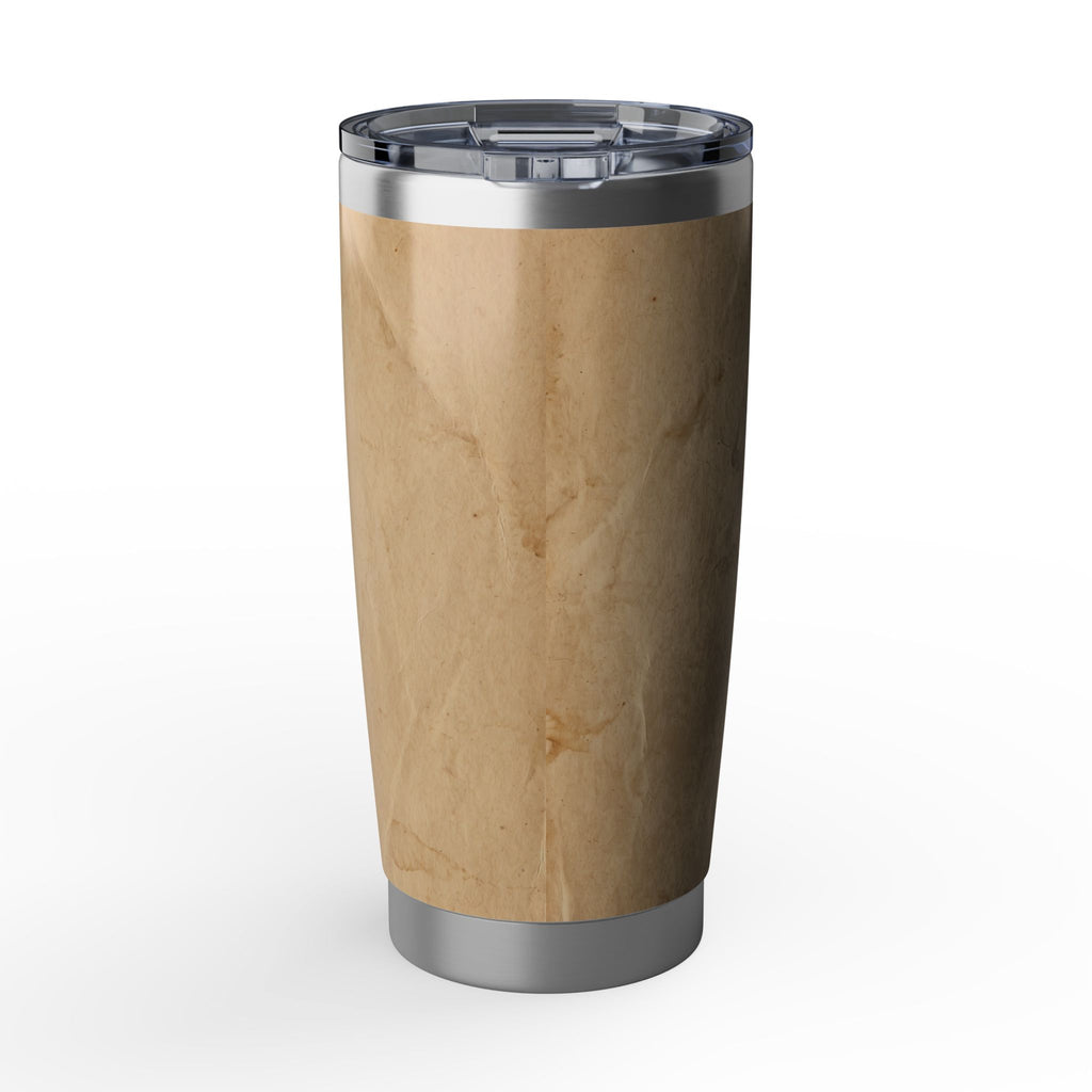 Personalized Electrician Mascot Tumbler – Custom Name Kraft Paper Design 20 oz
