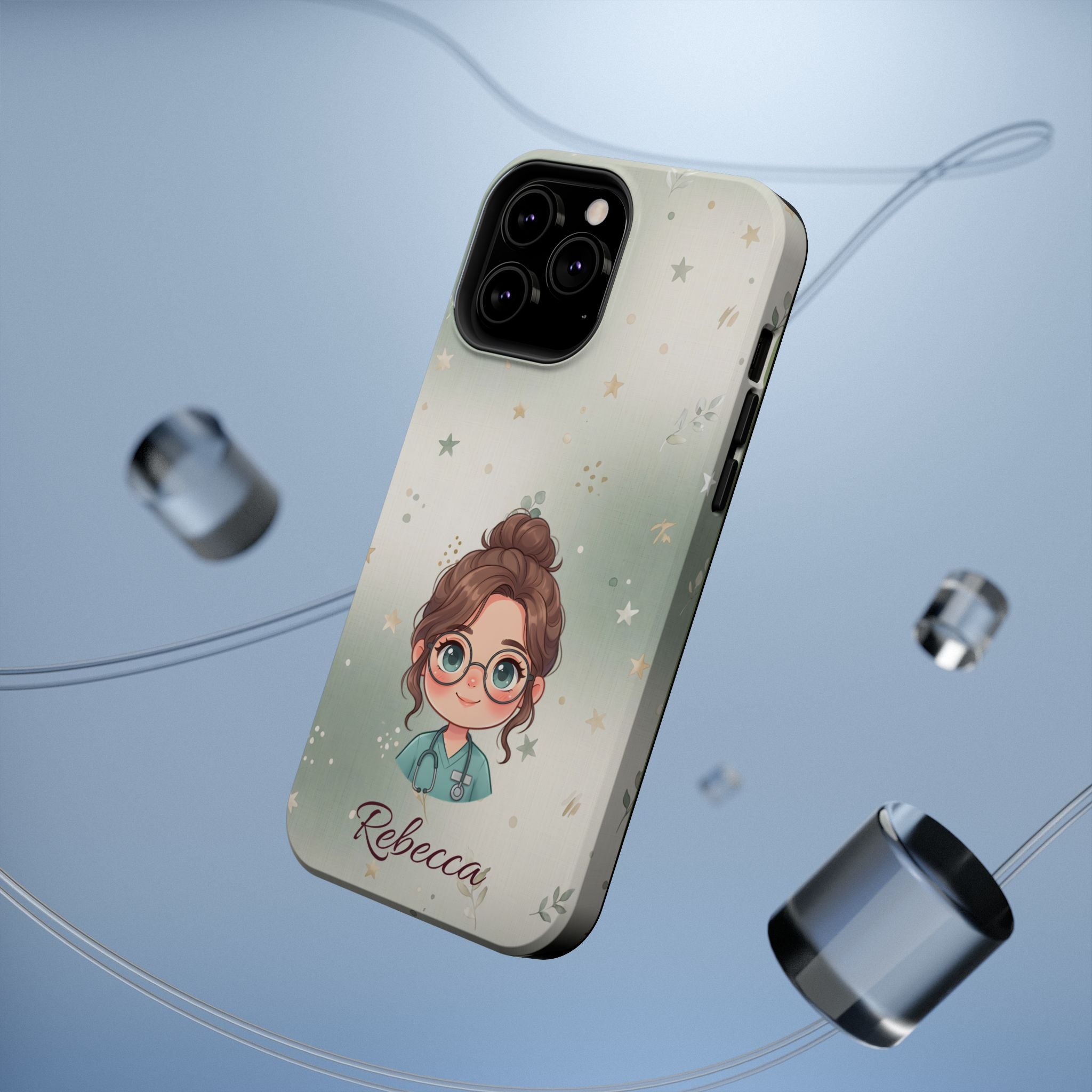 Personalized Starry Nurse Phone Case — Wireless Charging Cover