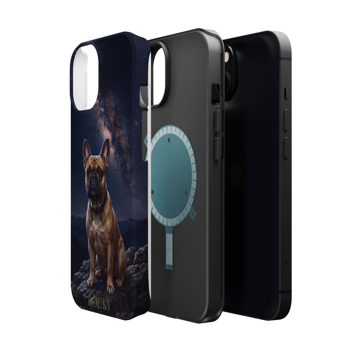 Personalized French Bulldog Starry Night Sky Phone Case — Wireless Charging Cover