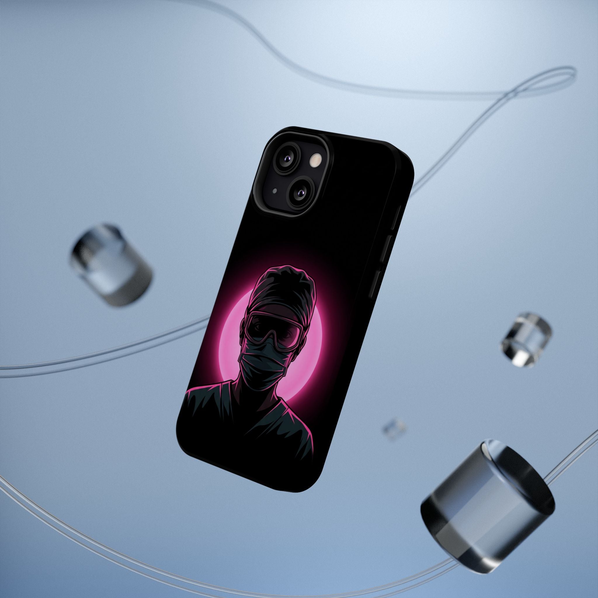Nurse Portrait Phone Case — Navy Wireless Charging Cover