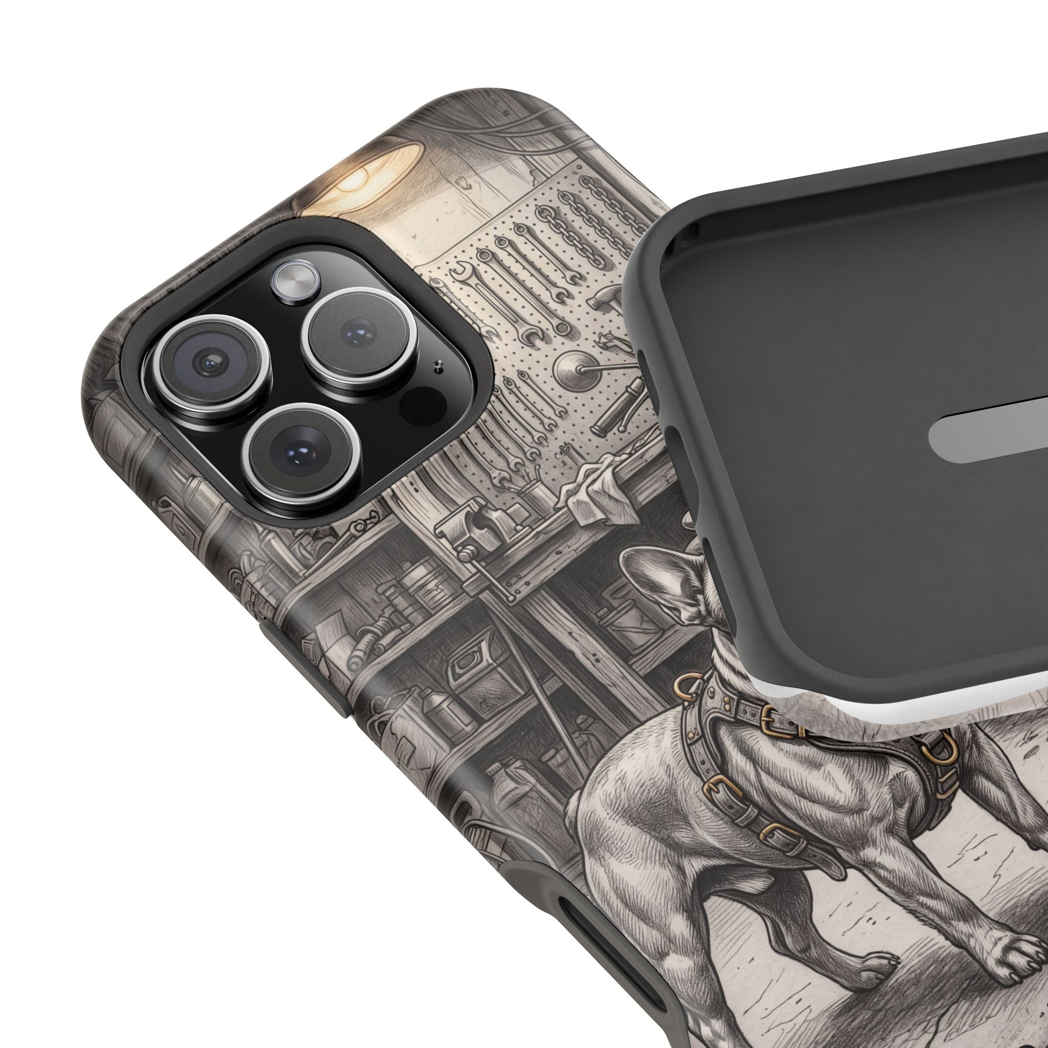 Personalized French Bulldog Vintage Street Phone Case — Wireless Charging Cover
