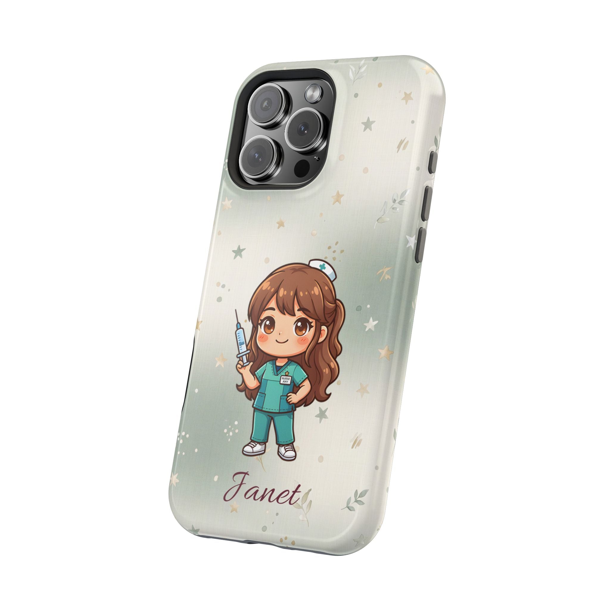 Personalized Nurse with Syringe Phone Case — Wireless Charging Cover