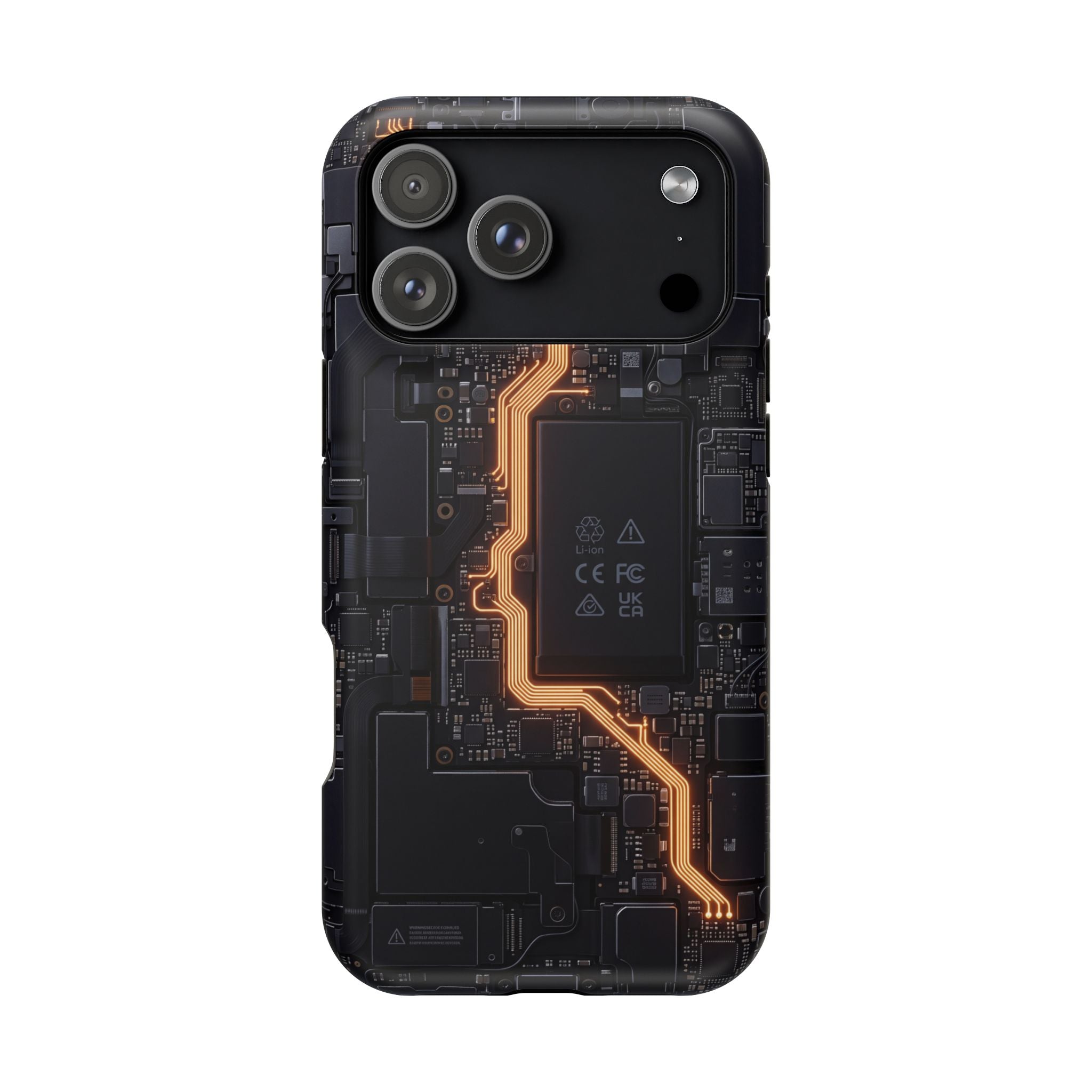 Electrician Circuit Bolt Phone Case — Impact-Resistant Wireless Charging Cover