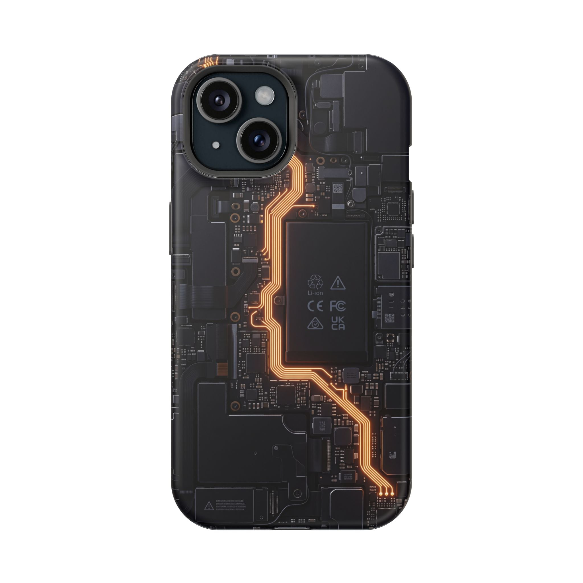 Electrician Circuit Bolt Phone Case — Impact-Resistant Wireless Charging Cover
