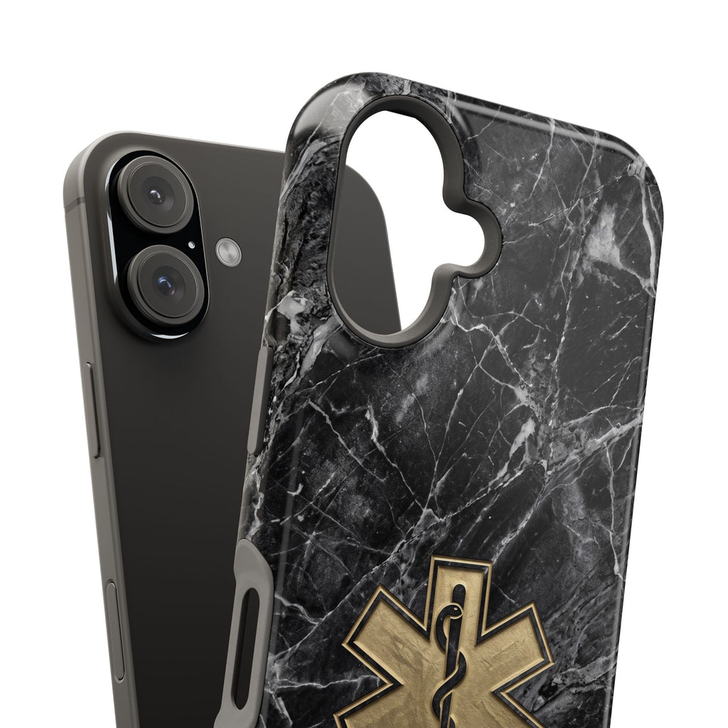 Paramedic/EMT Marble Phone Case — Magnetic Wireless Charging Cover