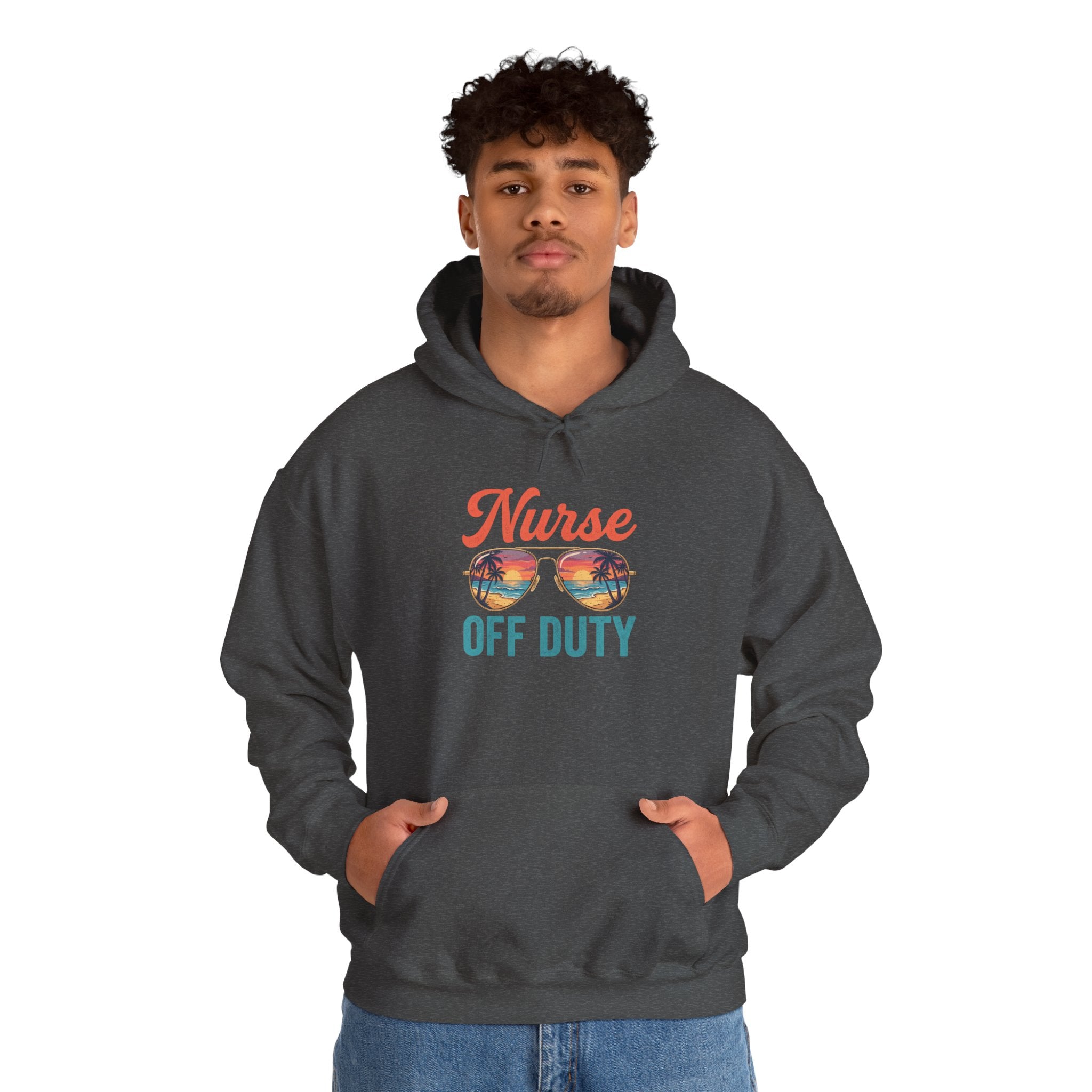 Nurse Off Duty Hoodie — Beach Vacation Nurse Graphic Pullover