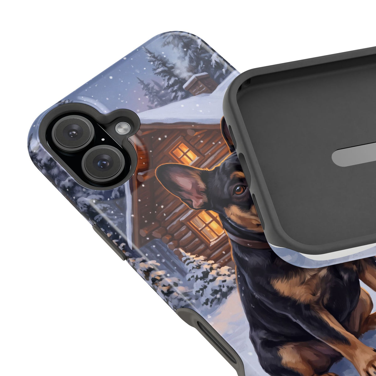 Personalized French Bulldog Cozy Cabin Phone Case — Wireless Charging Cover