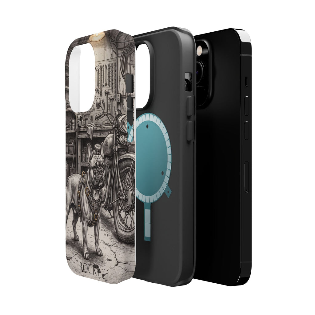 Personalized French Bulldog Vintage Street Phone Case — Wireless Charging Cover