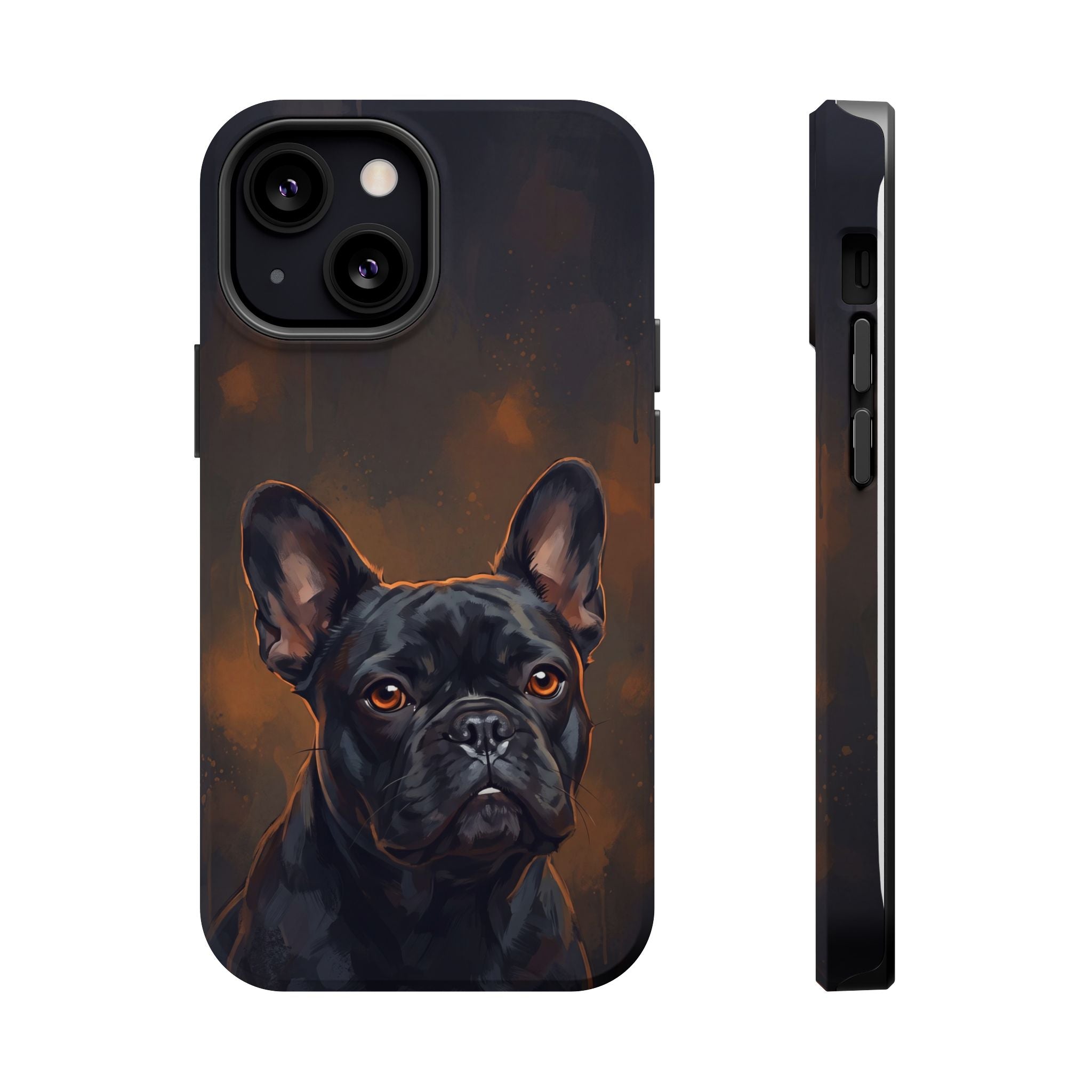 French Bulldog Portrait Phone Case — Impact-Resistant Wireless Charging Cover