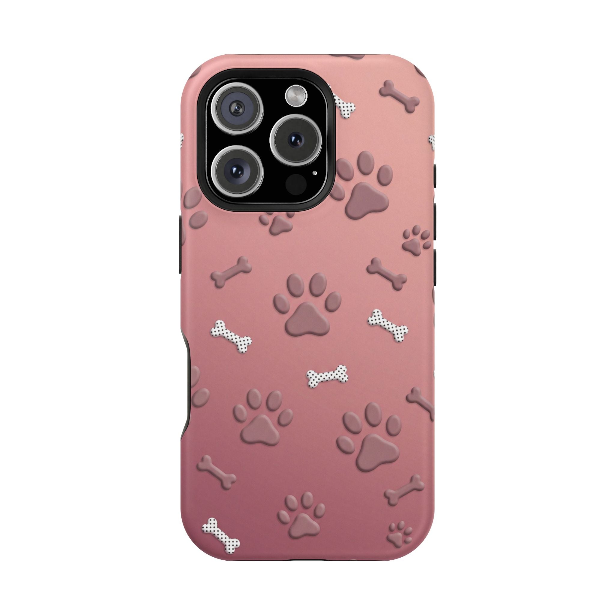 Paws & Bones Phone Case — Impact-Resistant Wireless Charging Cover