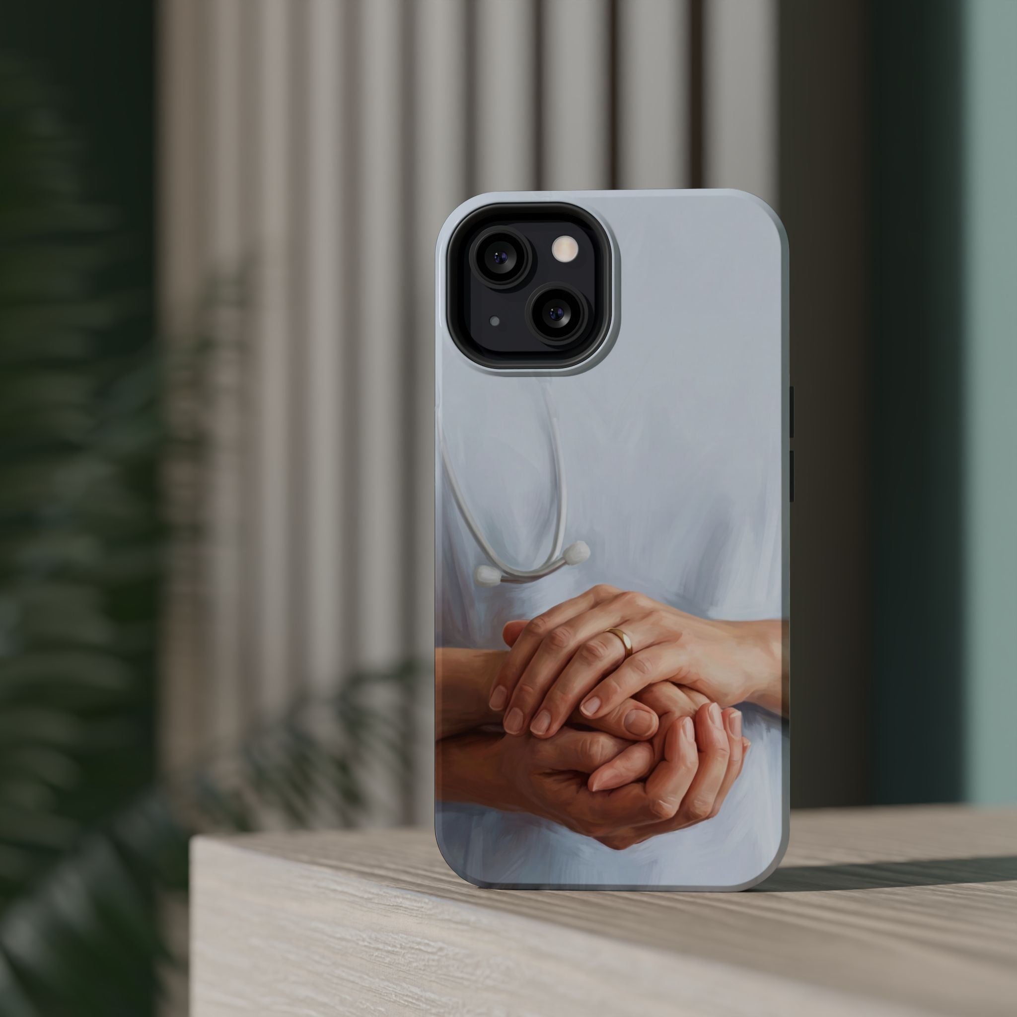 Impact-Resistant Phone Case — Caring Hands Wireless Charging Cover