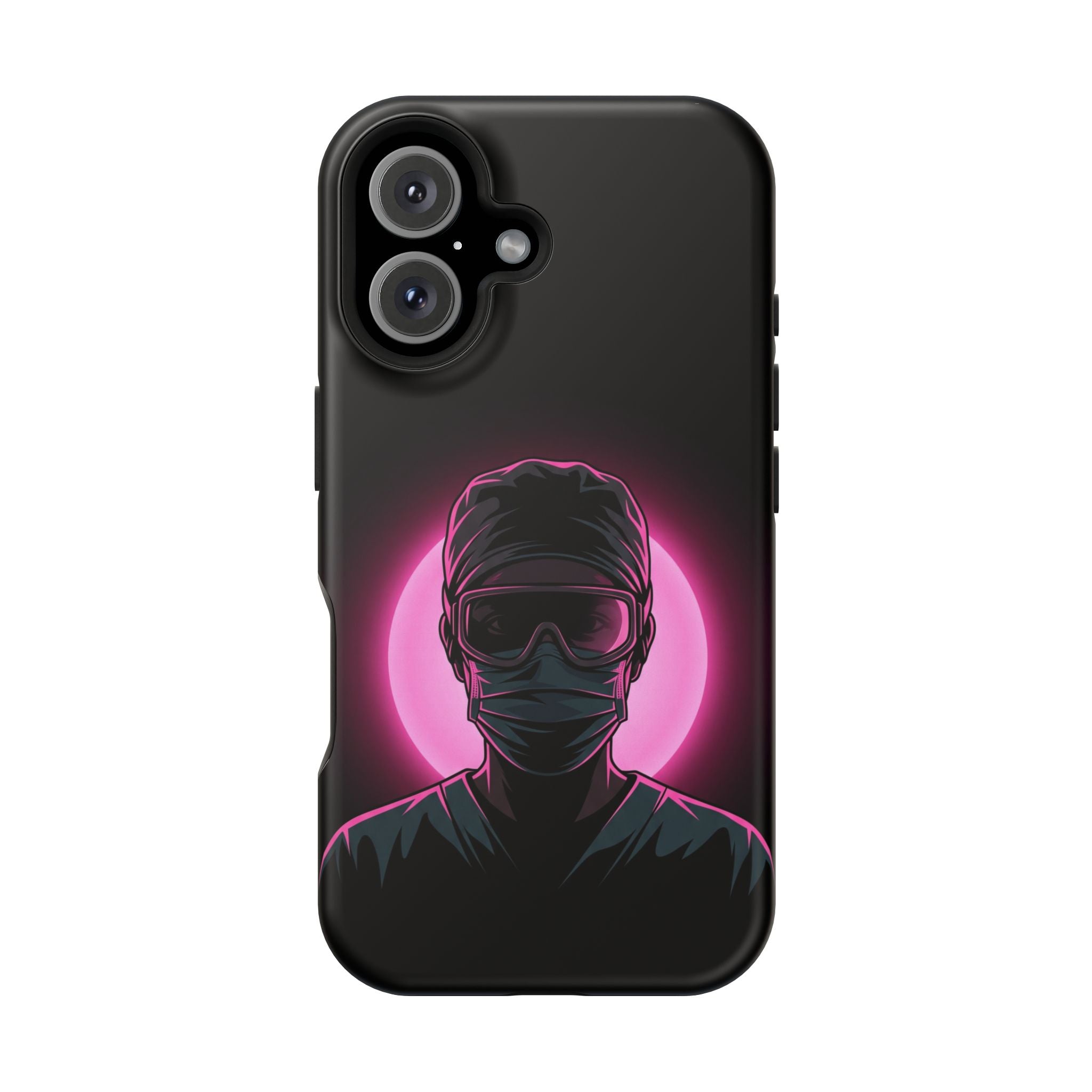 Nurse Portrait Phone Case — Navy Wireless Charging Cover
