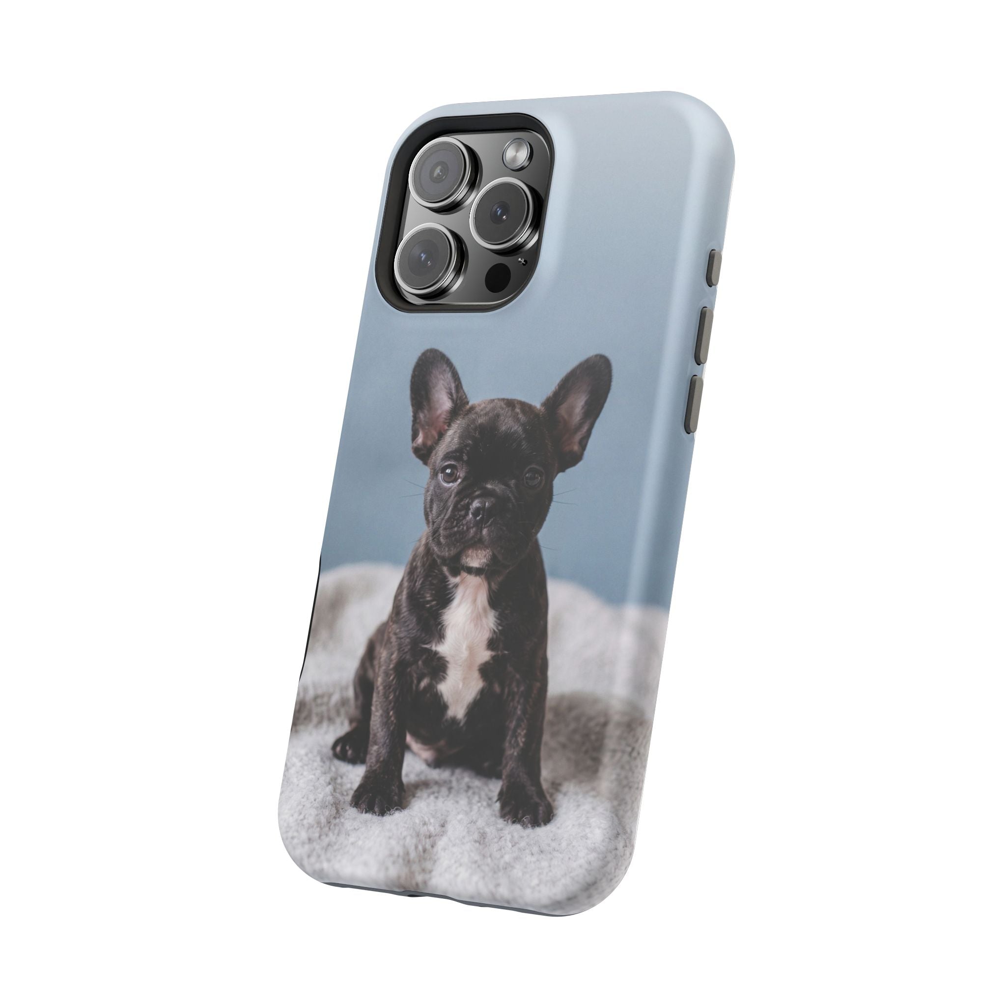 French Bulldog Puppy Phone Case — Impact-Resistant Wireless Charging Cover