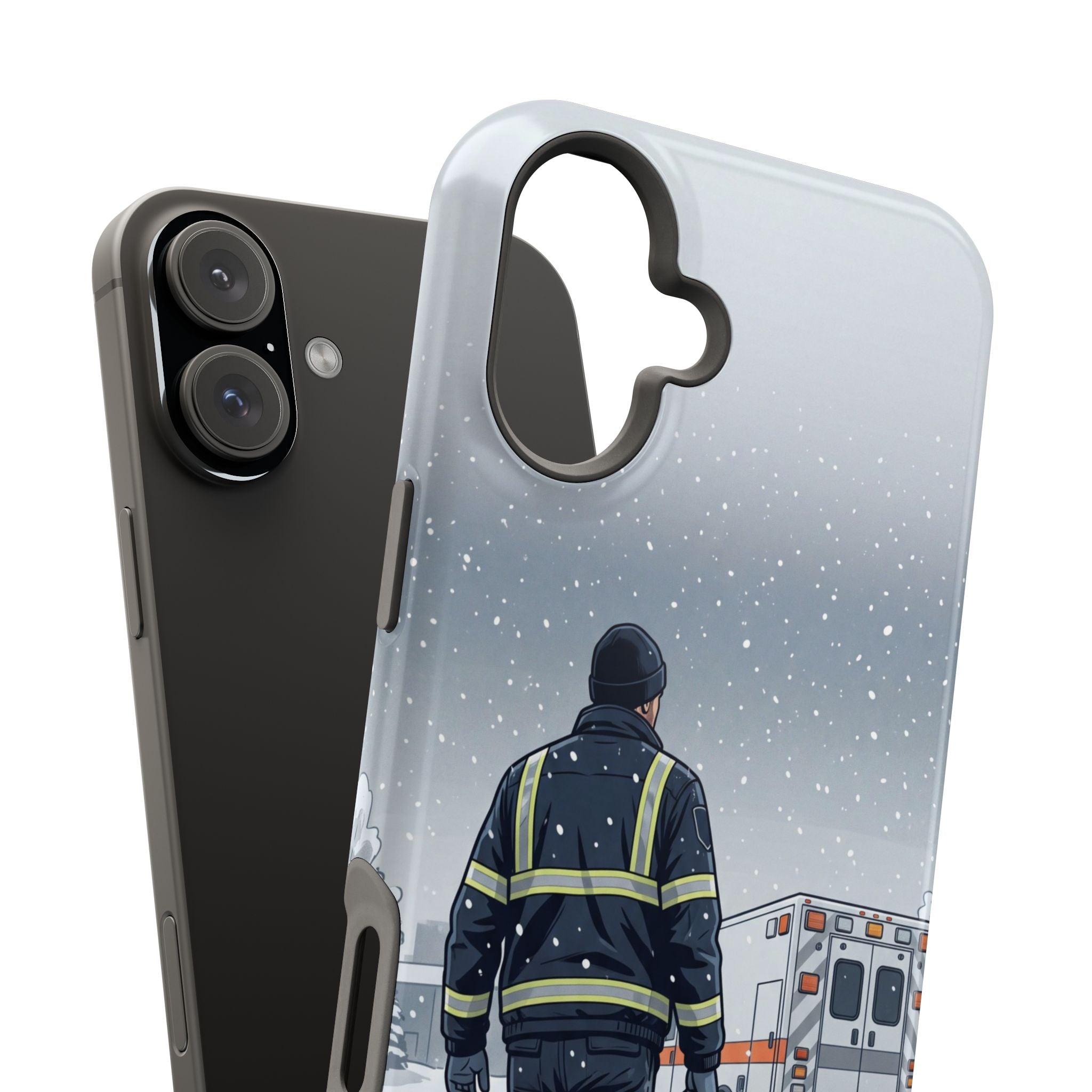 Bold Paramedic/EMT Portrait Phone Case — Magnetic Wireless Charging Cover