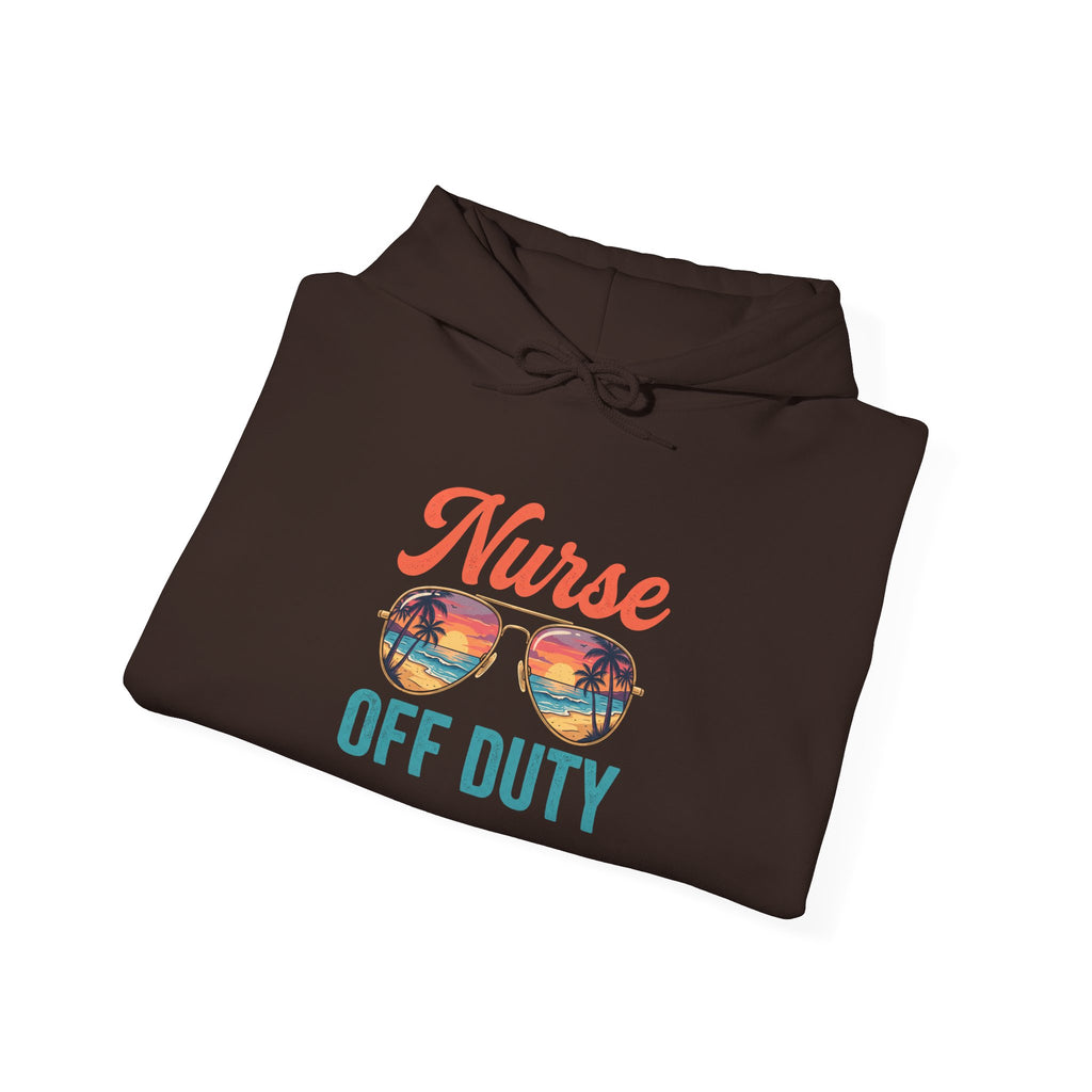 Nurse Off Duty Hoodie — Beach Vacation Nurse Graphic Pullover