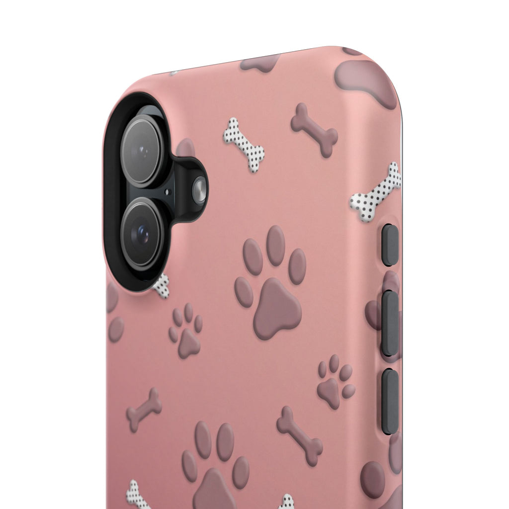 Paws & Bones Phone Case — Impact-Resistant Wireless Charging Cover