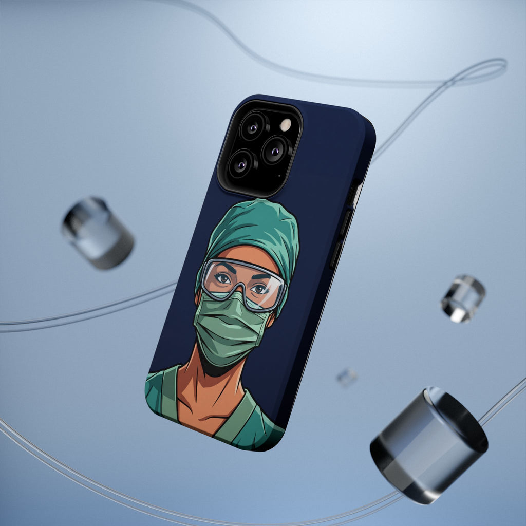 Bold Nurse Portrait Phone Case — Magnetic Wireless Charging Cover