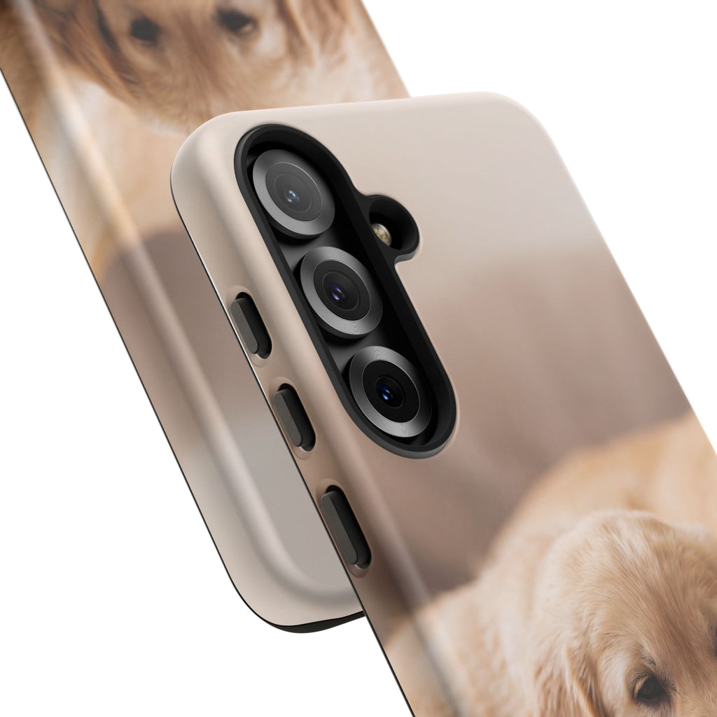Sleepy Golden Retriever Puppy Phone Case | Cozy Cuddly Puppy Portrait | Samsung & iPhone
