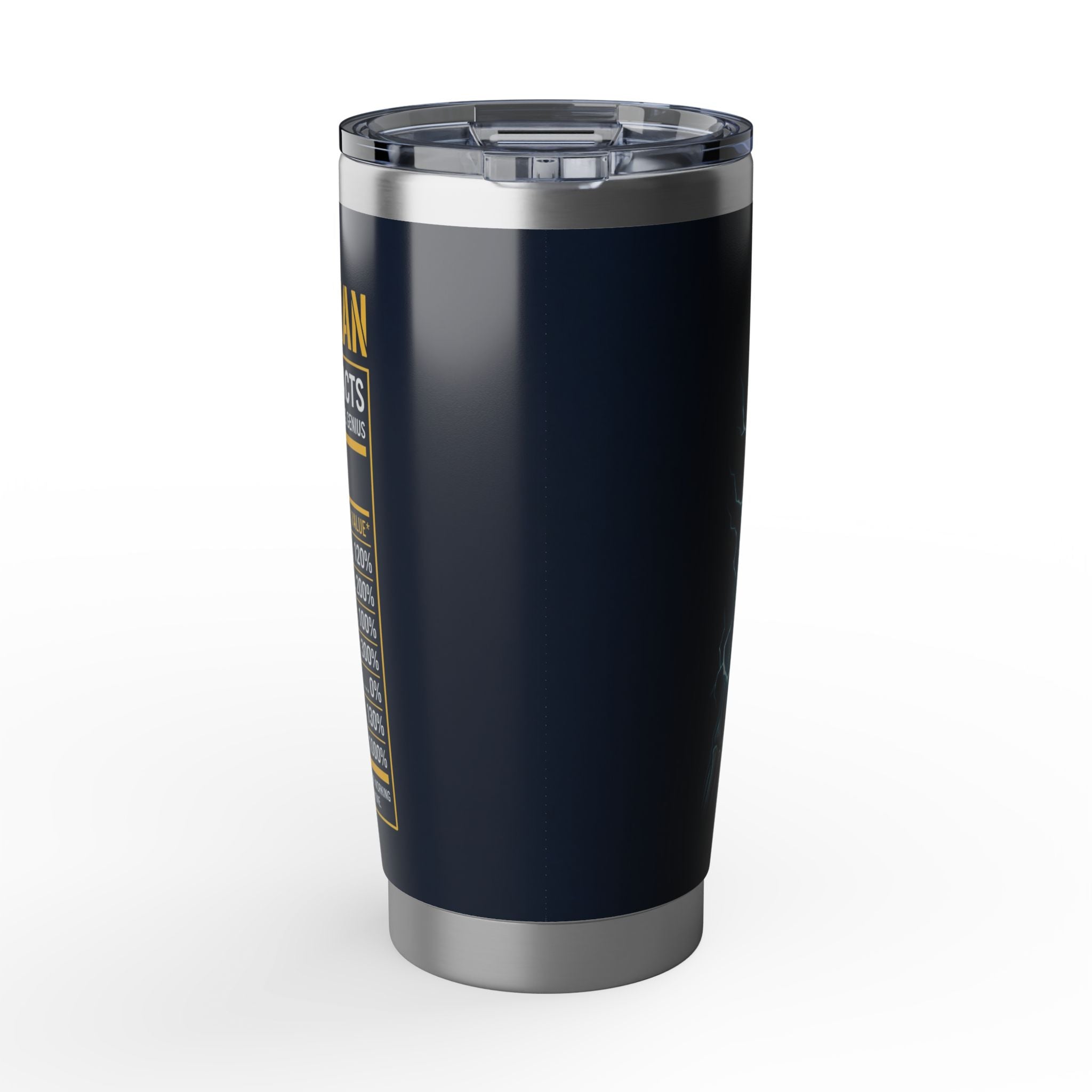 Electric Skeleton Miner 20 oz Tumbler — Energetic Miner Skull Travel Cup for Electricians