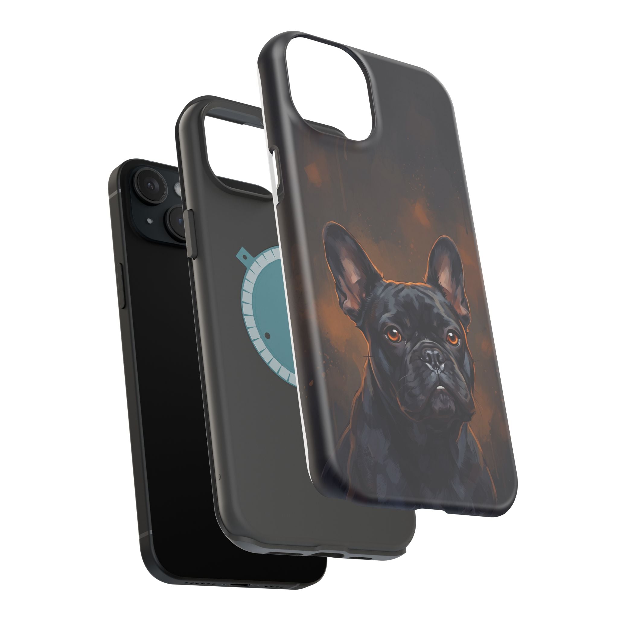 French Bulldog Portrait Phone Case — Impact-Resistant Wireless Charging Cover