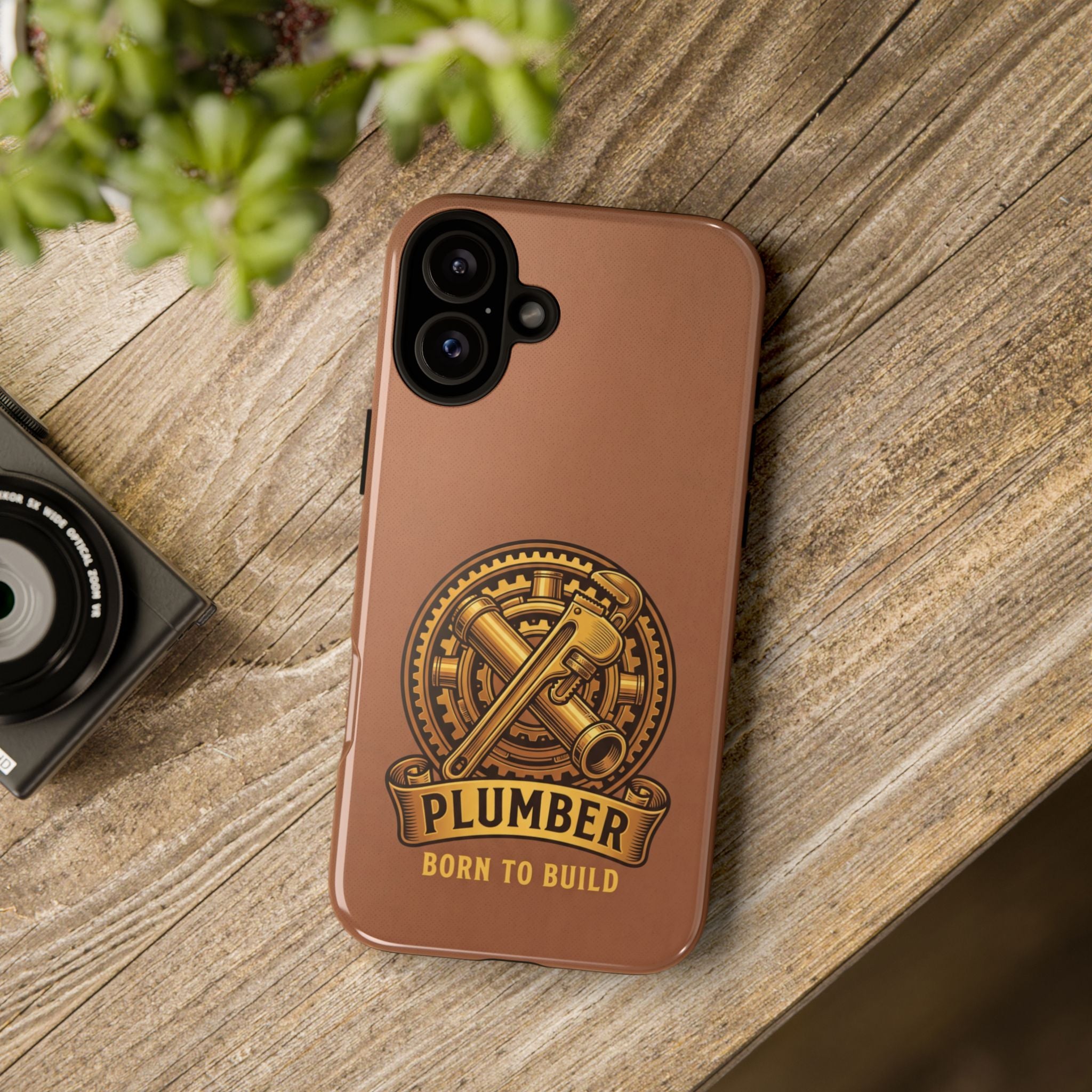 Plumber Born to Build Leather Phone Case - Samsung & iPhone Series