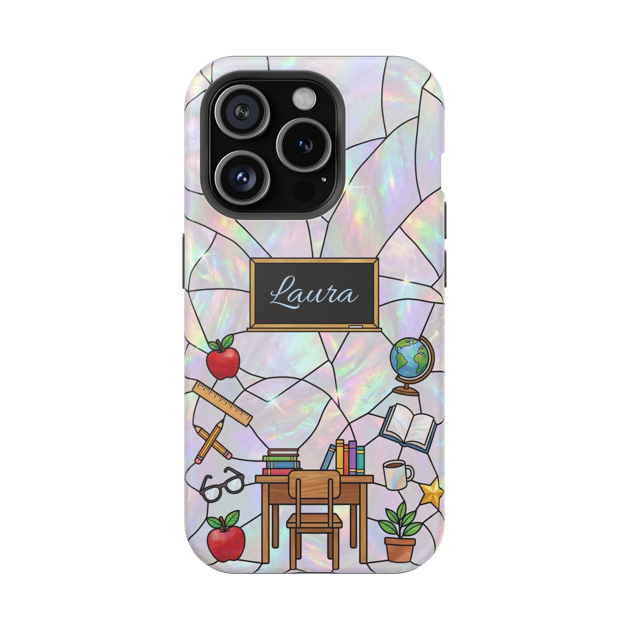Personalized Teacher Phone Case — Impact-Resistant Wireless Charging Cover